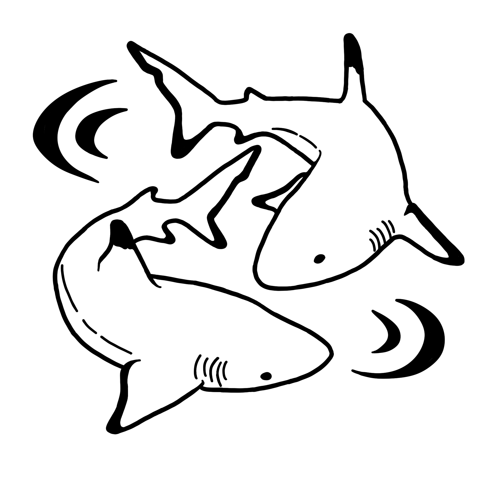 Mano Pa'ele (Black Tip Reef Sharks) by Kaname