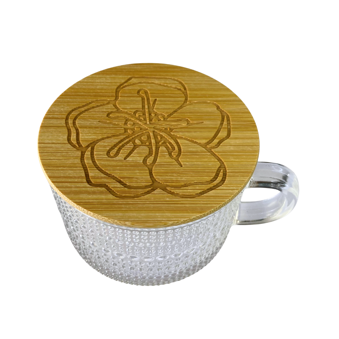 Koʻoloaʻula Glass Tea Cups w/ Cover