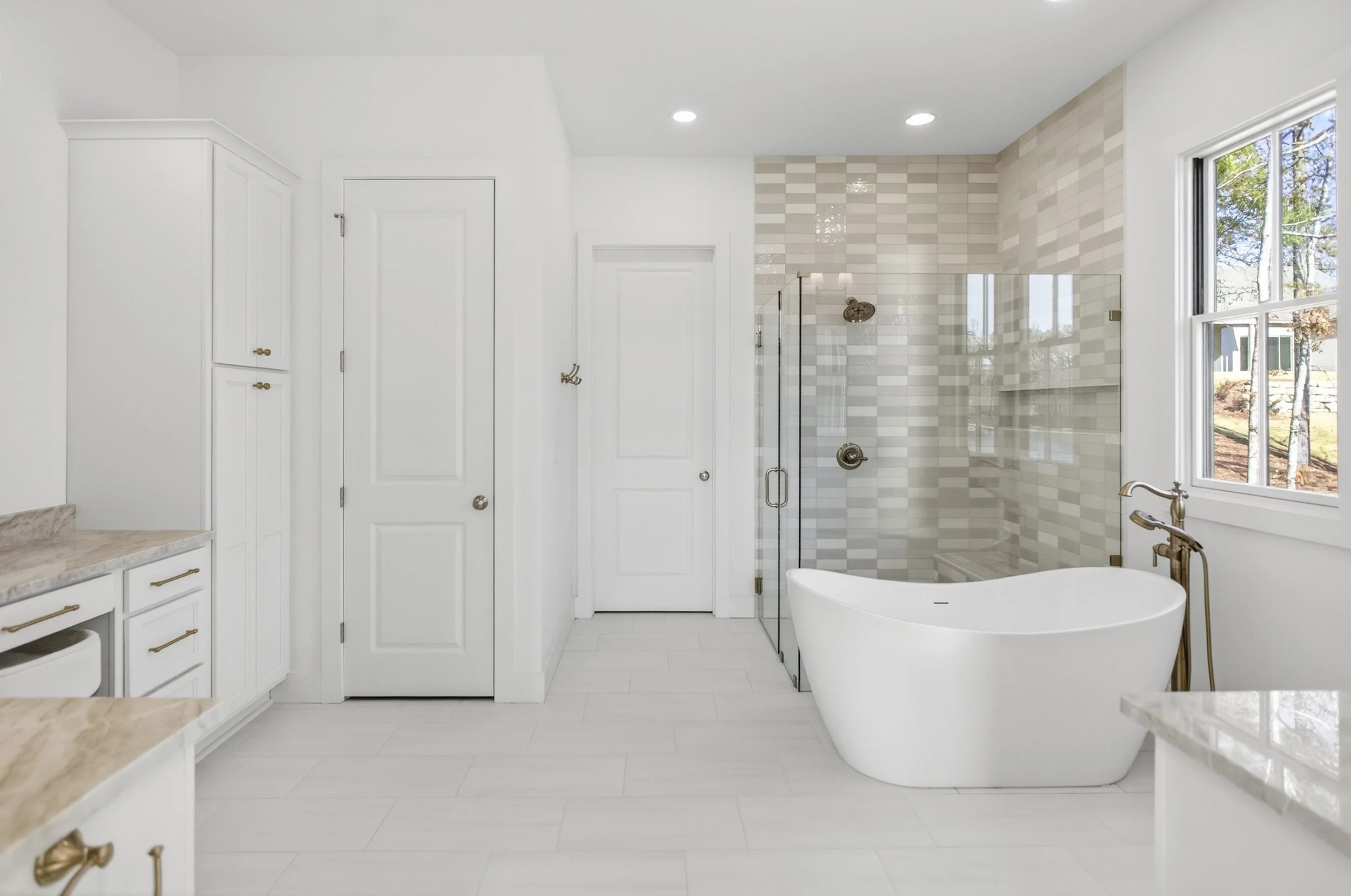 Custom shower made for a new home build with Lowder Homes.