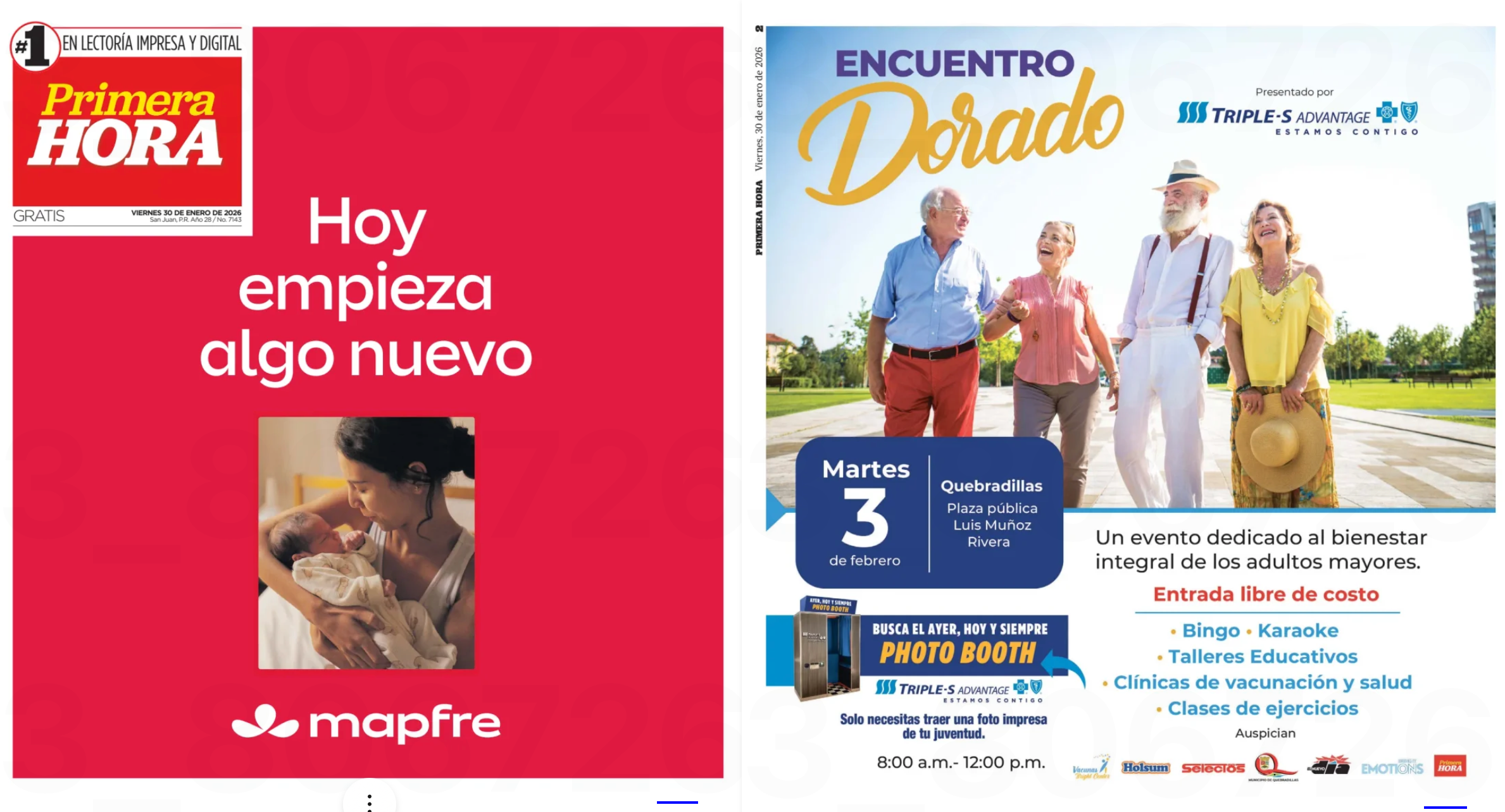 Encuentro Dorado
Print and newspaper advertising in Puerto Rico. Campaign promoting the Encuentro Dorado senior wellness event series.
