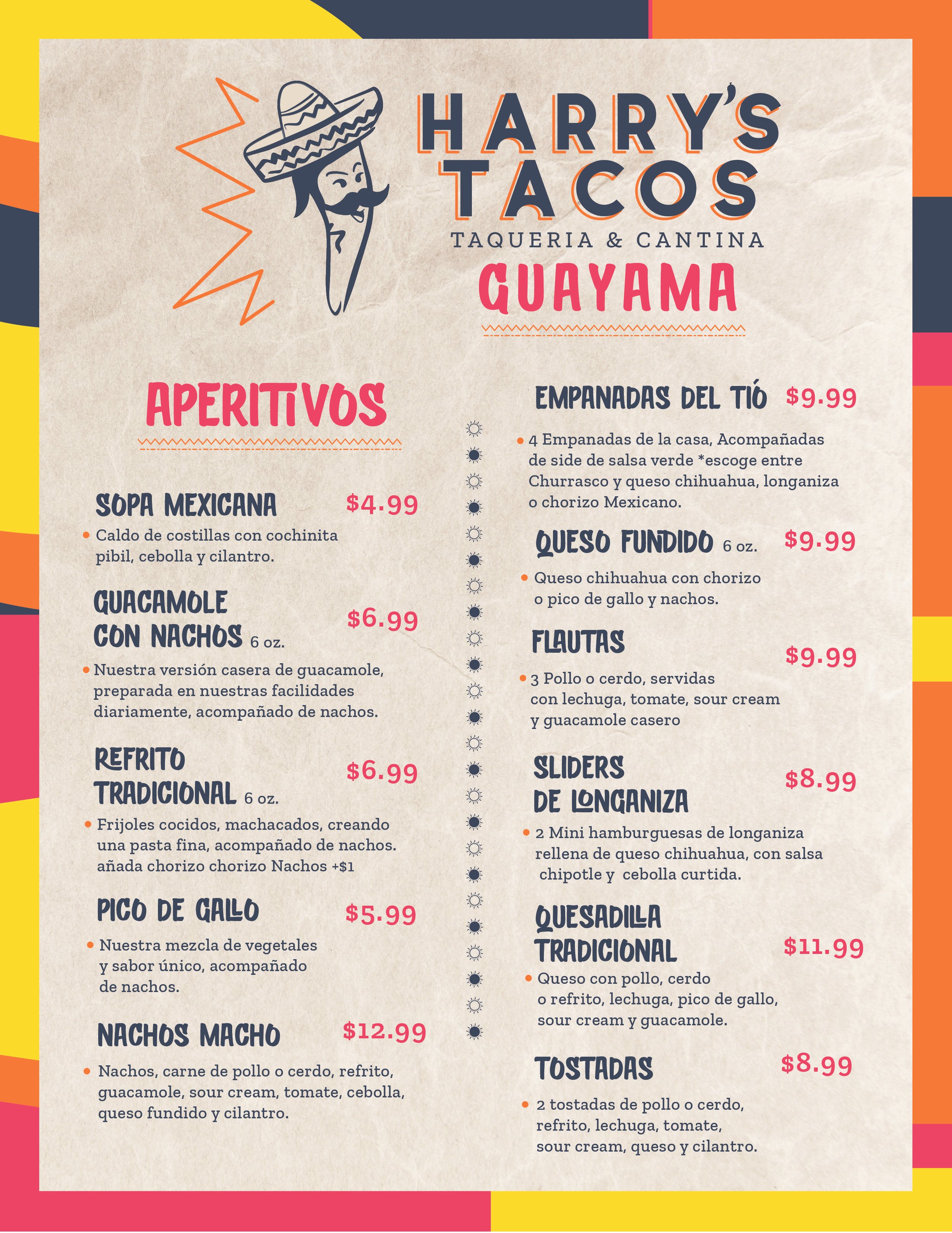 restaurant menu design