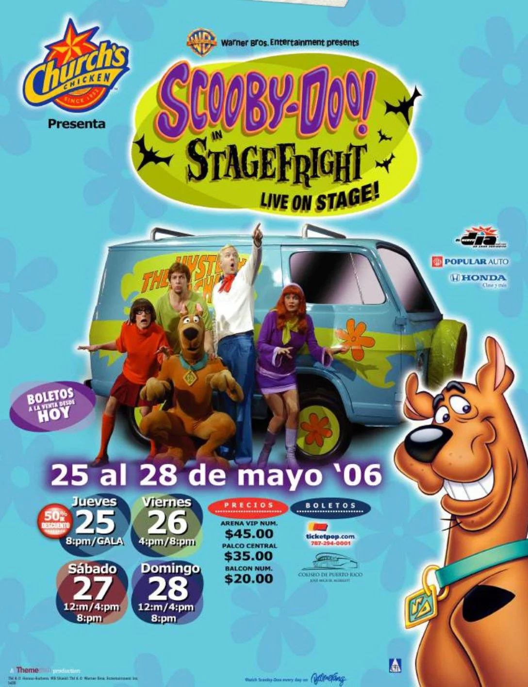 Scooby-Doo Stage Fright
Event marketing and newspaper advertising for Scooby-Doo Stage Fright Live on Stage in Puerto Rico. Print campaign promoting a four-day live children's theater production.