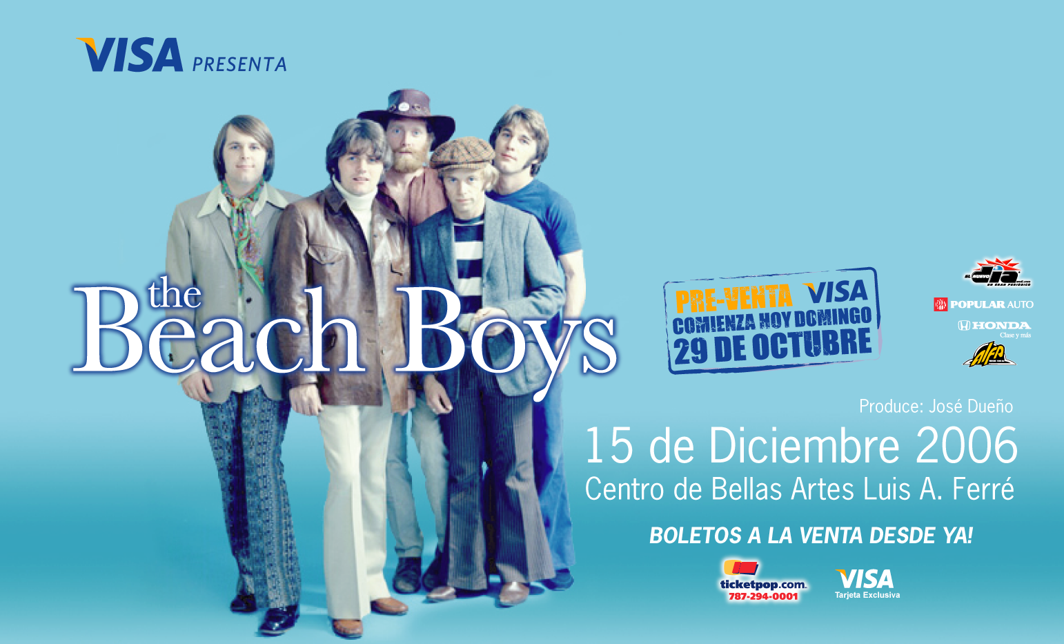 Beach Boys Concert
Centerspread newspaper advertisement for a Beach Boys concert. Large-format print ad design for event promotion and ticket sales.