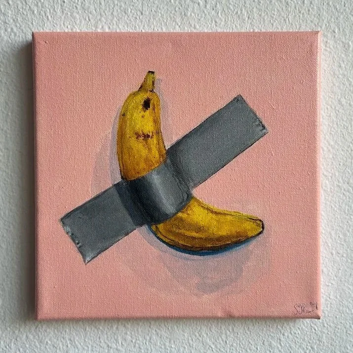 That One Duct Taped Banana, acrylic, 2024