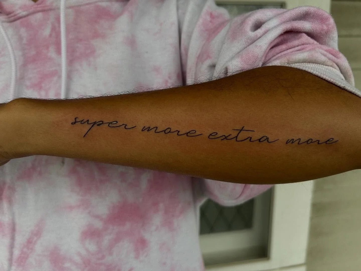 Sharing some text I got to do back in April that I really enjoyed! A little inside family saying for one of my absolute fav clients 💜✨ We had Thumbalina playing through the appointment and that movie is so much weirder than I remembered 😌🤨

#textt