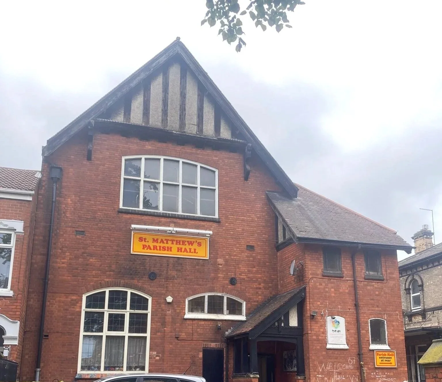 Exterior image of St Matthew's Parish Hall.