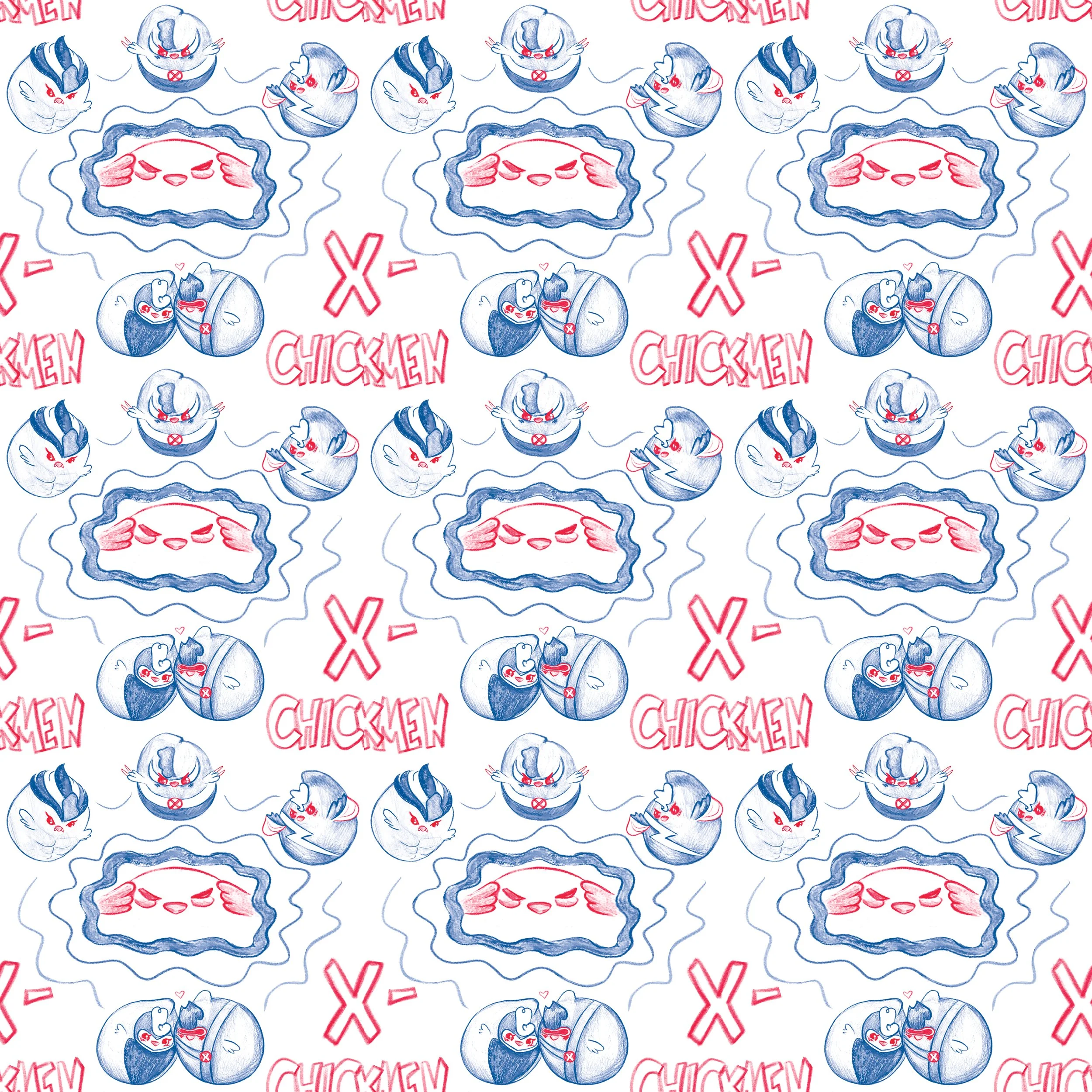 Asay_Elaine_2025_Repeating Pattern_X-Chickmen.jpg