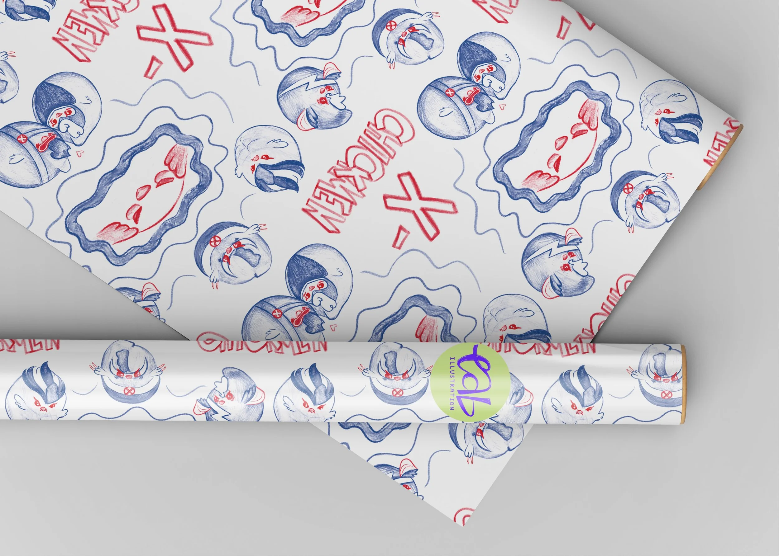 Asay_Elaine_2025_Repeated Pattern_X-Chickmen_Mockup.jpg