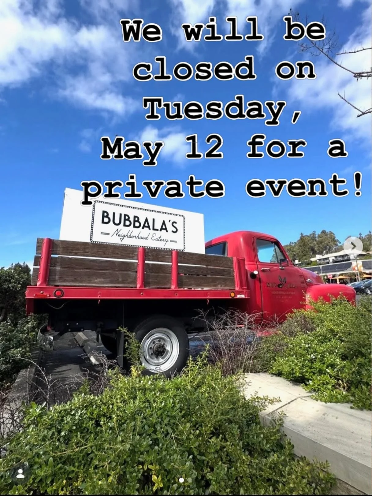 🚨ALERT!!🚨We will be closed next Tuesday, May 12th for an offsite private event. Check out our catering menu if you&rsquo;d like to book us for YOUR party of any size!! 🔗 in bio!!