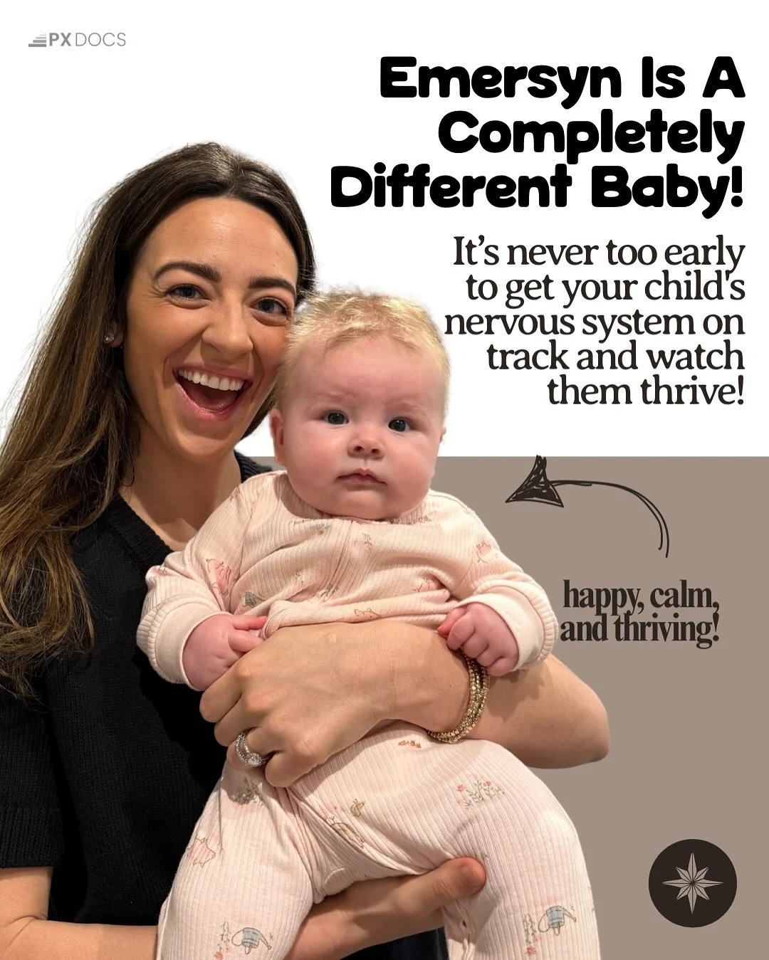 Before getting adjusted, baby Emersyn struggled after every feeding. 😫

Her tiny body was constantly bloated, gassy, and uncomfortable. &ldquo;She was so tight that her shoulders were always up to her ears,&rdquo; Mom said. She barely slept, could o