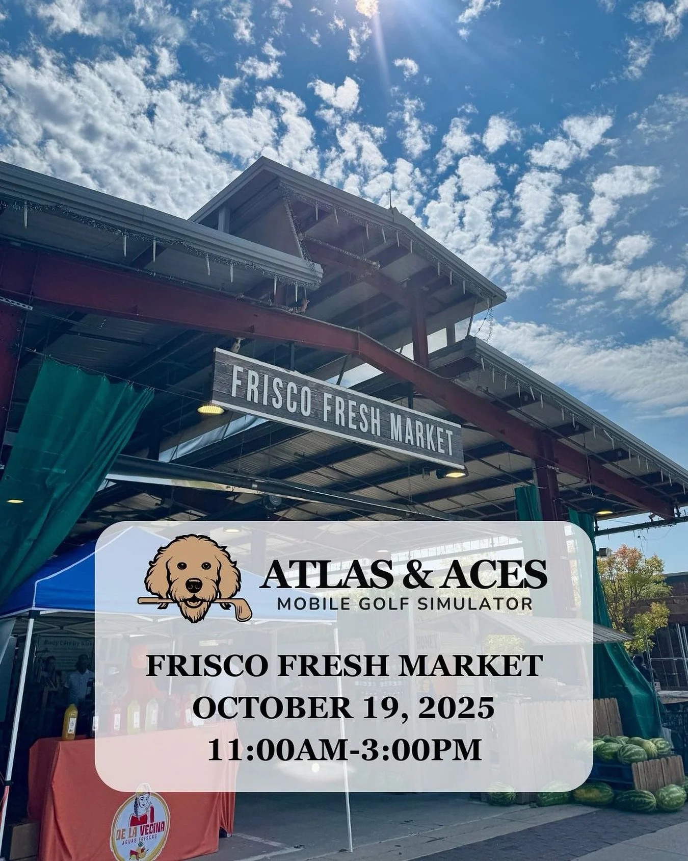 It&rsquo;s a beautiful day at the Frisco Fresh Market! Come swing by and try out our mobile golf simulator ⛳️ 🤠☀️

We&rsquo;ll here until 3PM! See y&rsquo;all soon!!