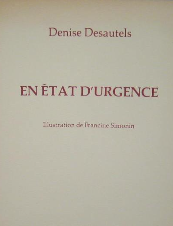 En état d’urgence, 1982.