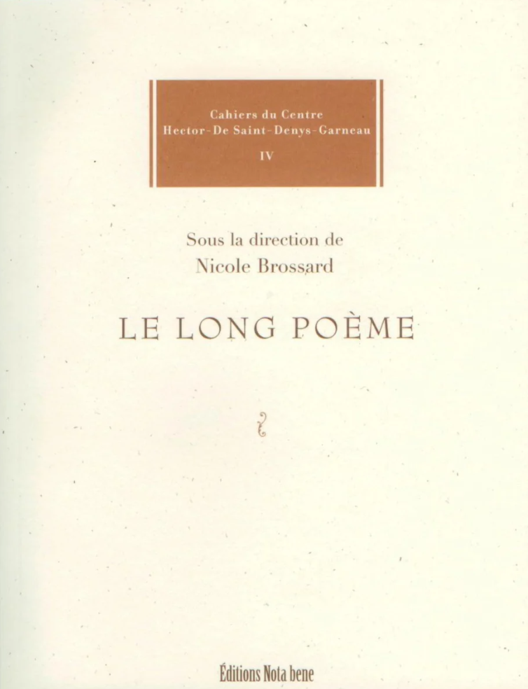 Le long poème (direction), 2011.