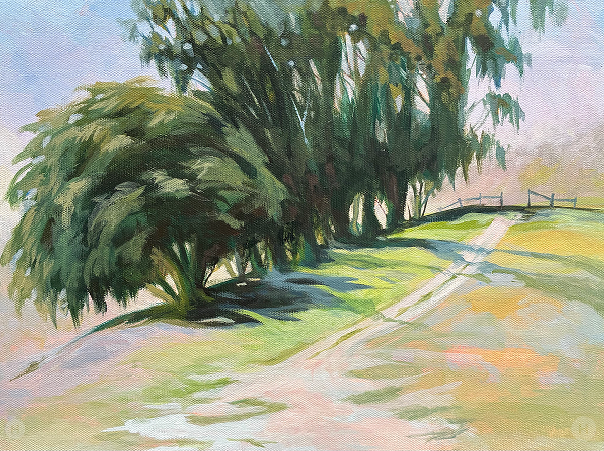 Acalanes Ridge Spring, Acrylic on Canvas 16"h x 12"w
