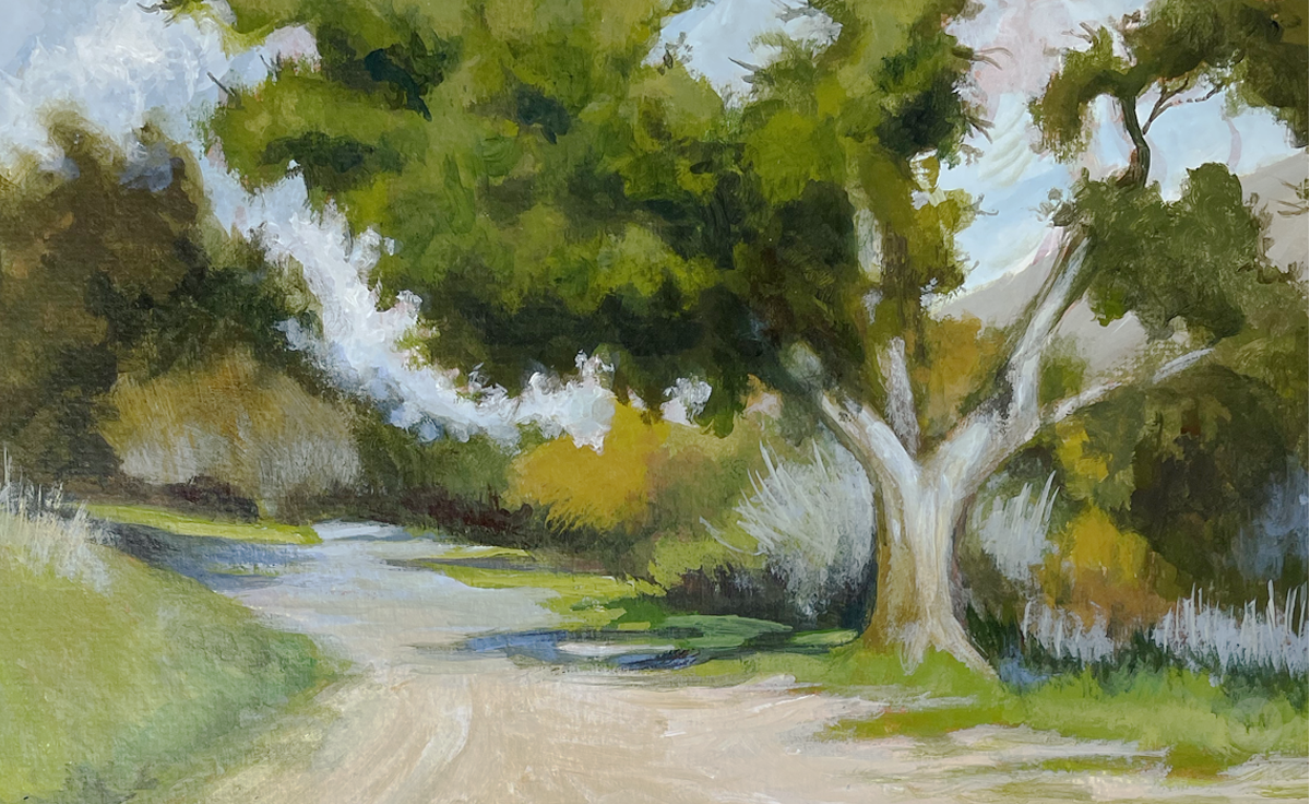 Castle Rock Picnic Grounds, Acrylic on Paper  10.5"w x 6"h