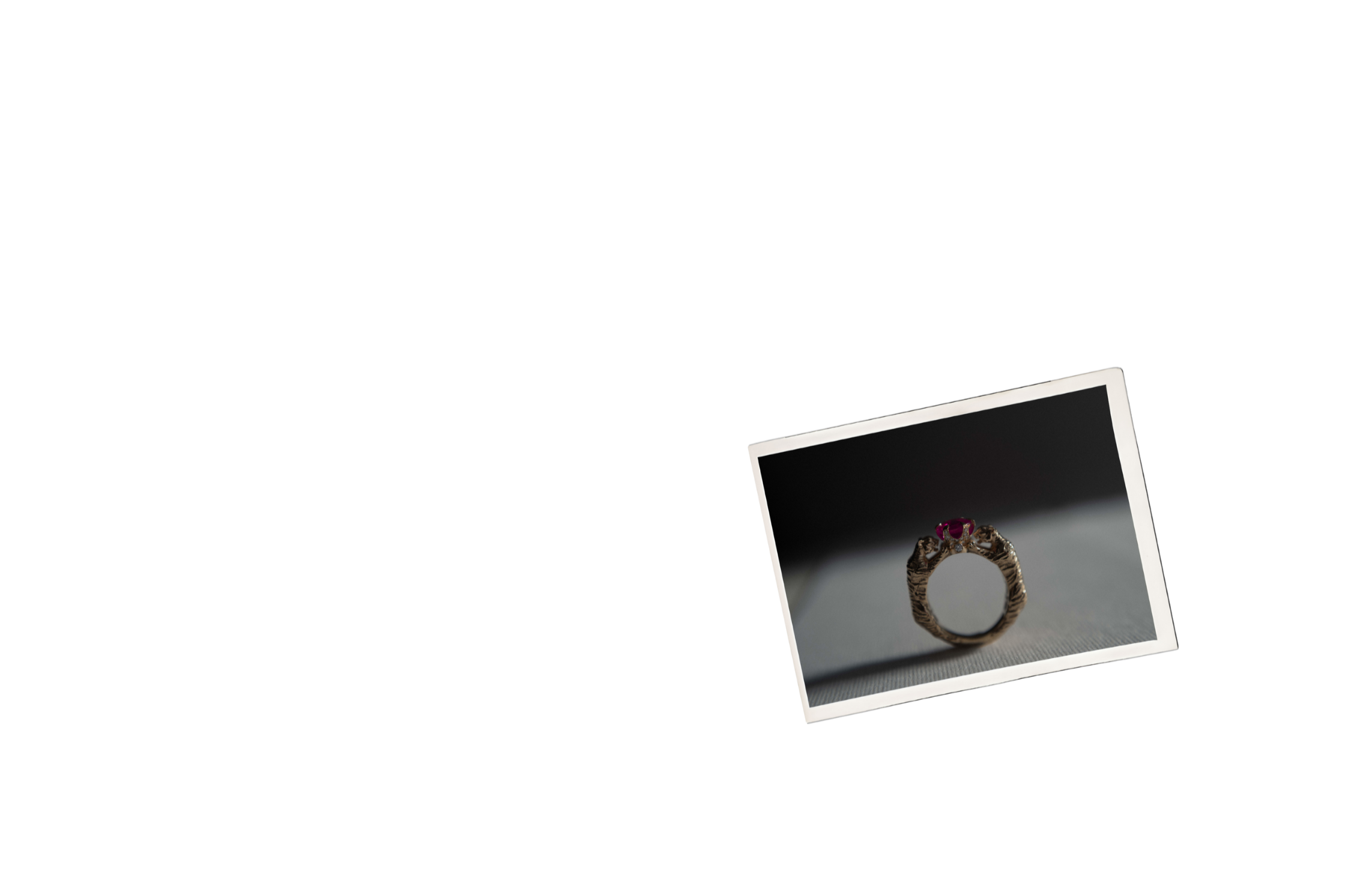 2 carat Burma ruby set in 18k yellow gold tiger claws