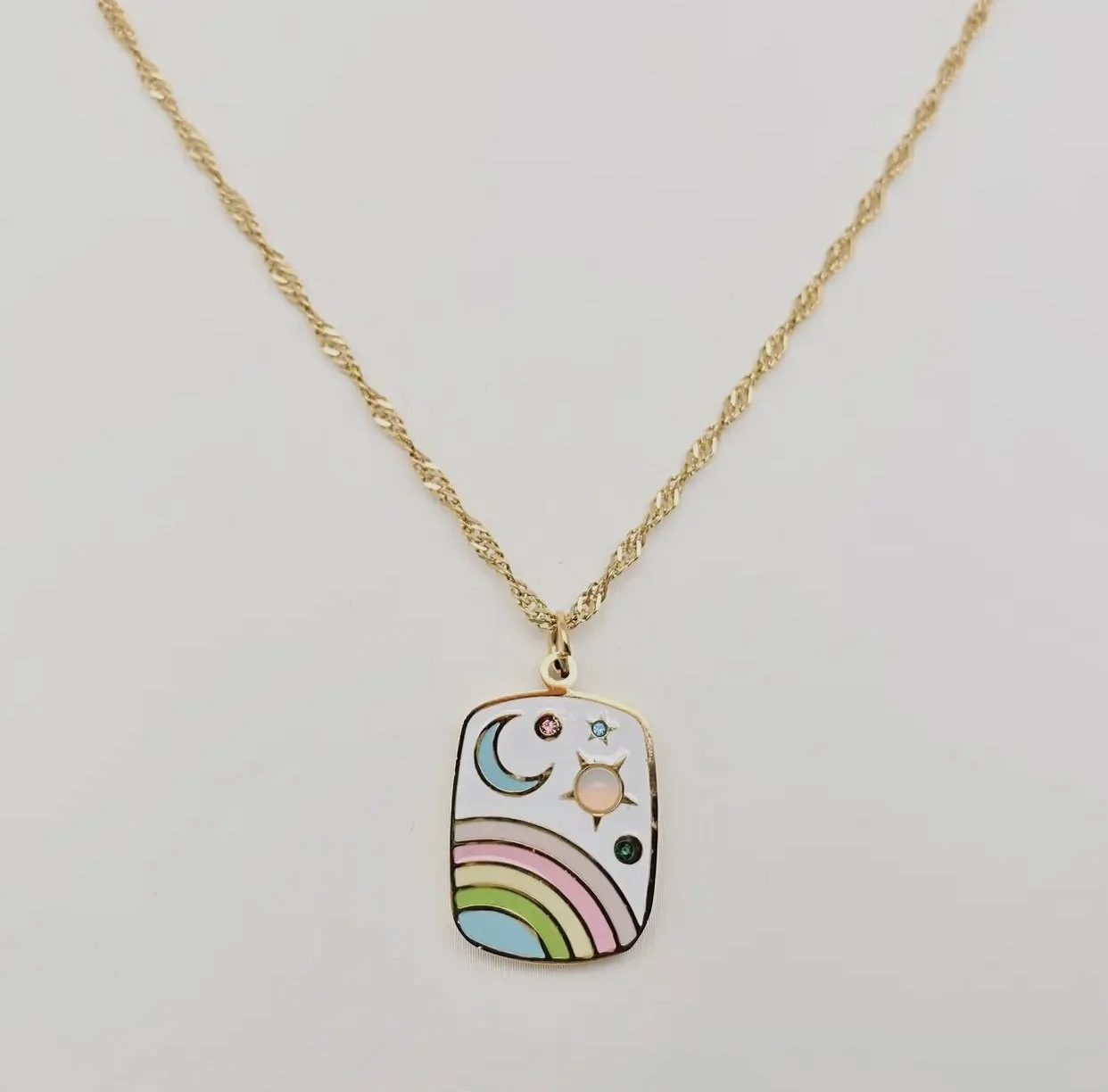 Rainbow Necklace - 18k Gold Plated