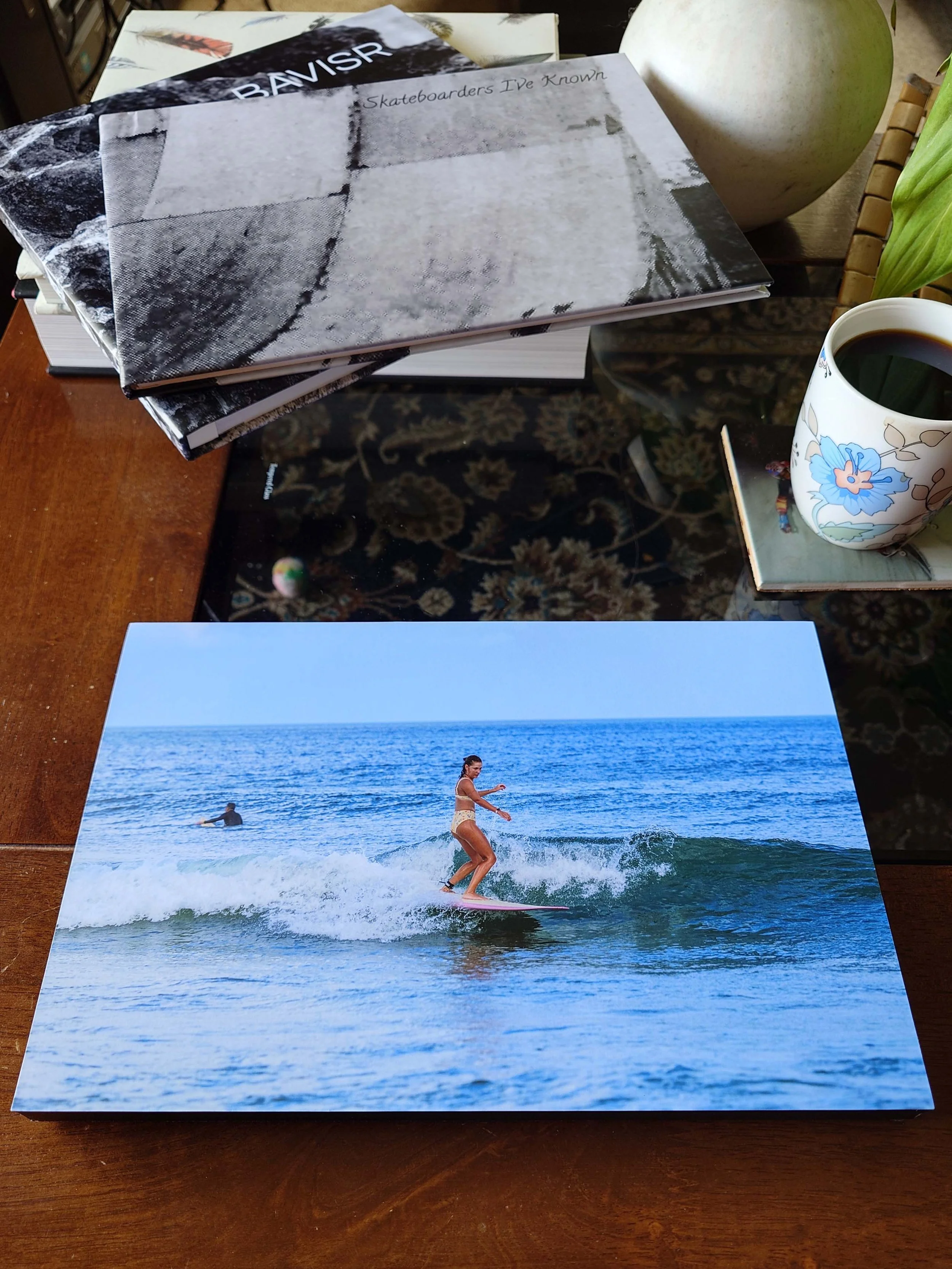 Longboard Chick - Padma Beach, Bali (8 x 12 inch 'Contemporary Unframed')
