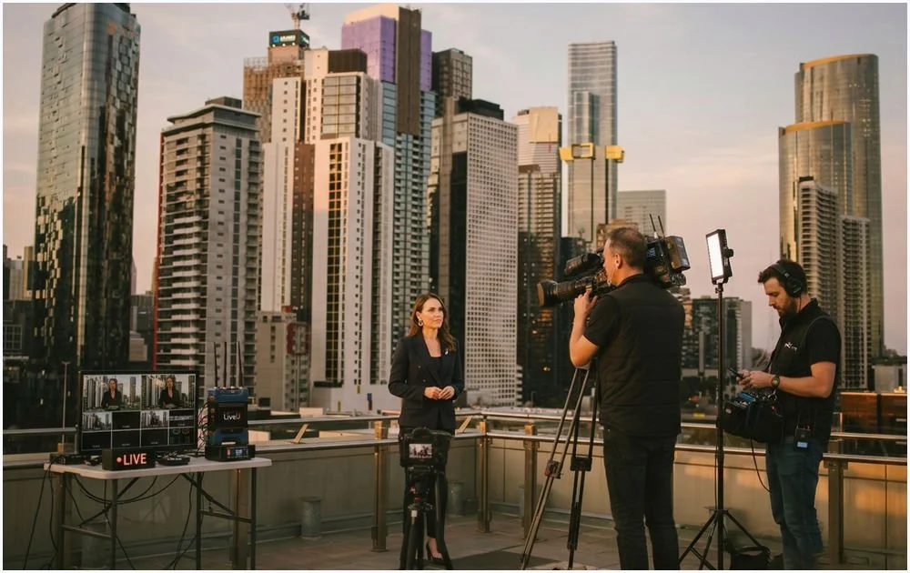Mediahouse outdoor livestreaming crew producing a corporate event in Melbourne