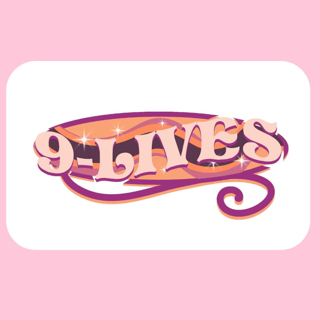 The word 'gloves' written in a decorative, pink and purple stylized font with sparkles, on a white background with a pink border.