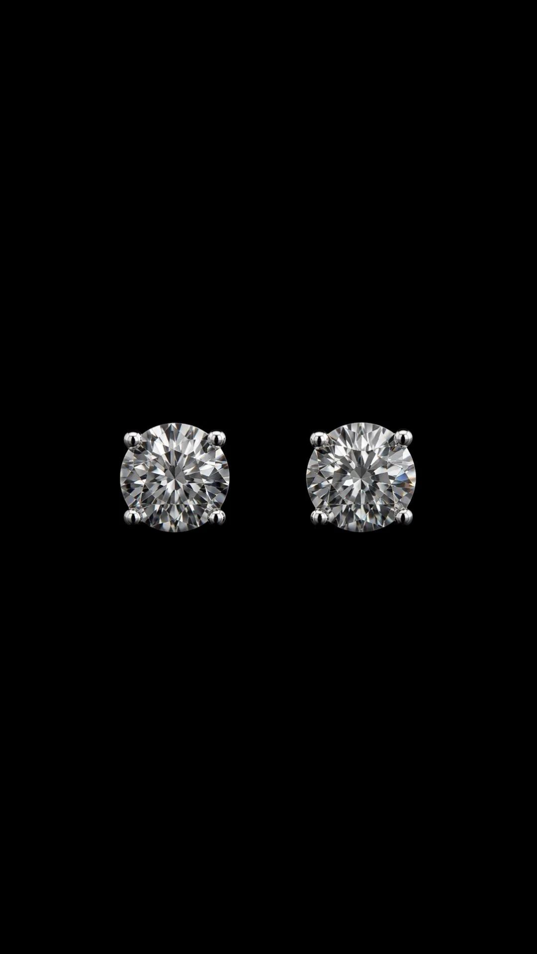 925 Silver, Moissanite Solitare Screwback Earrings