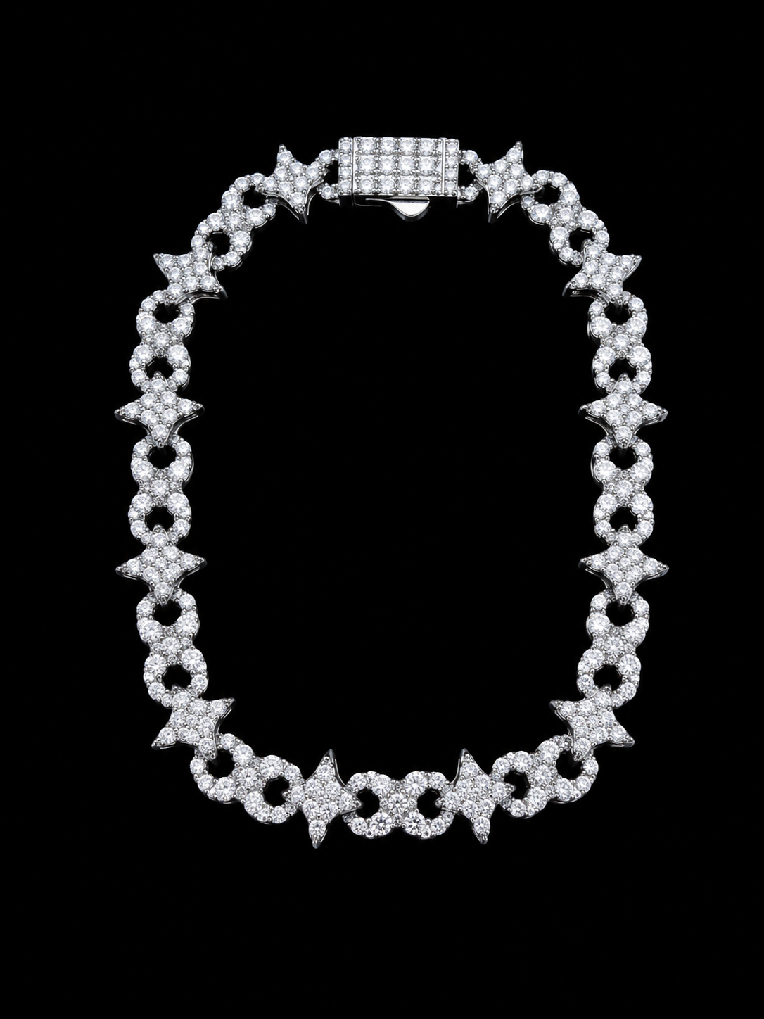 925 Silver, 8MM Star/Infinity Link Bracelet