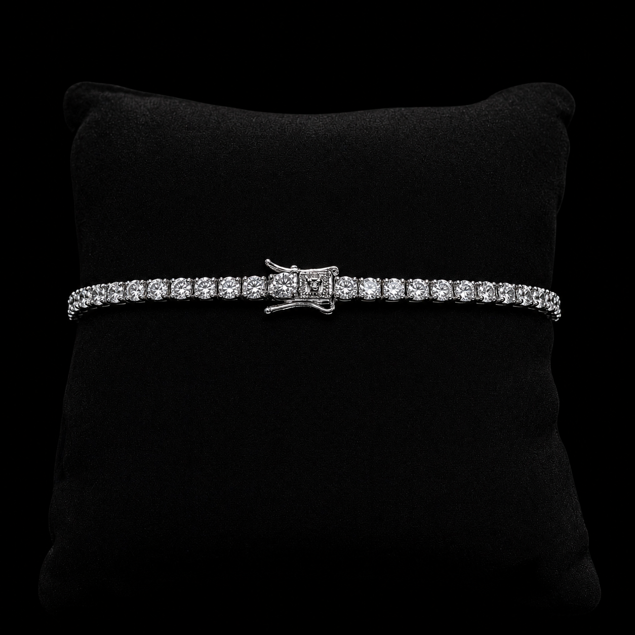 925 Silver, 3MM Moissanite Tennis Bracelet