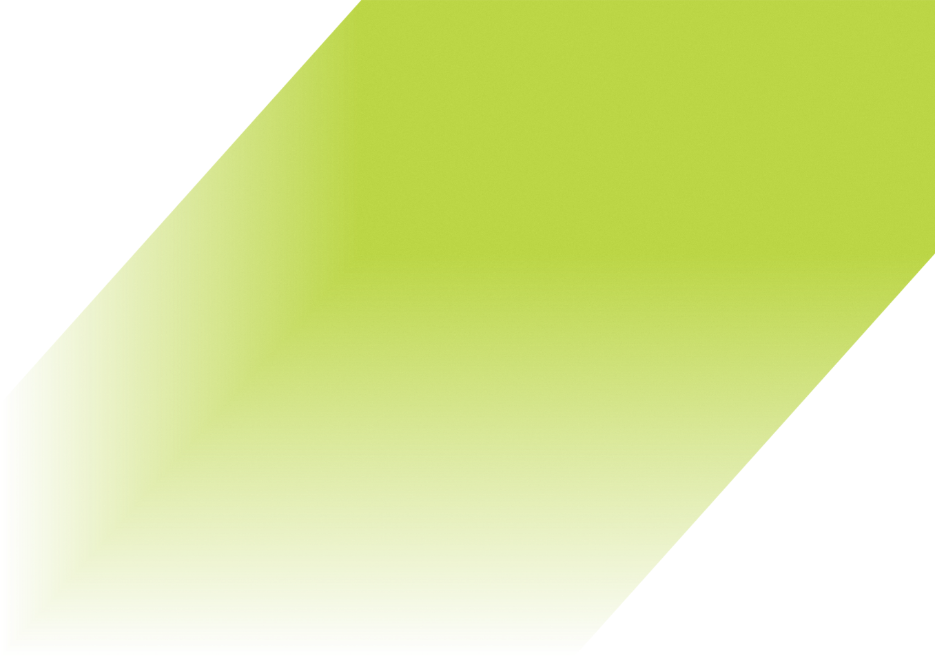 A neon yellow-green rectangular prism with a diagonal perspective