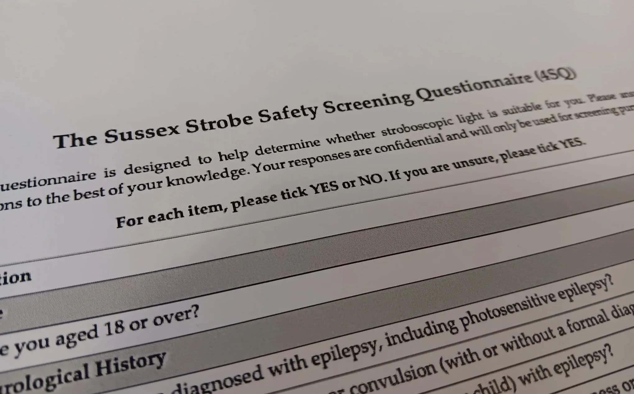 Developing safety standards for strobe research