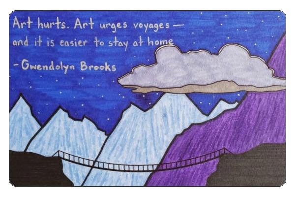 have a favorite quote? a book, movie, song, video game? i can illustrate it by hand for you! i can do scenes, geometric design, impressions, etc. lemme know! #artist #art #graphicdesigner #graphicdesign #writerservices #afterschoolcare #tutoring #mo