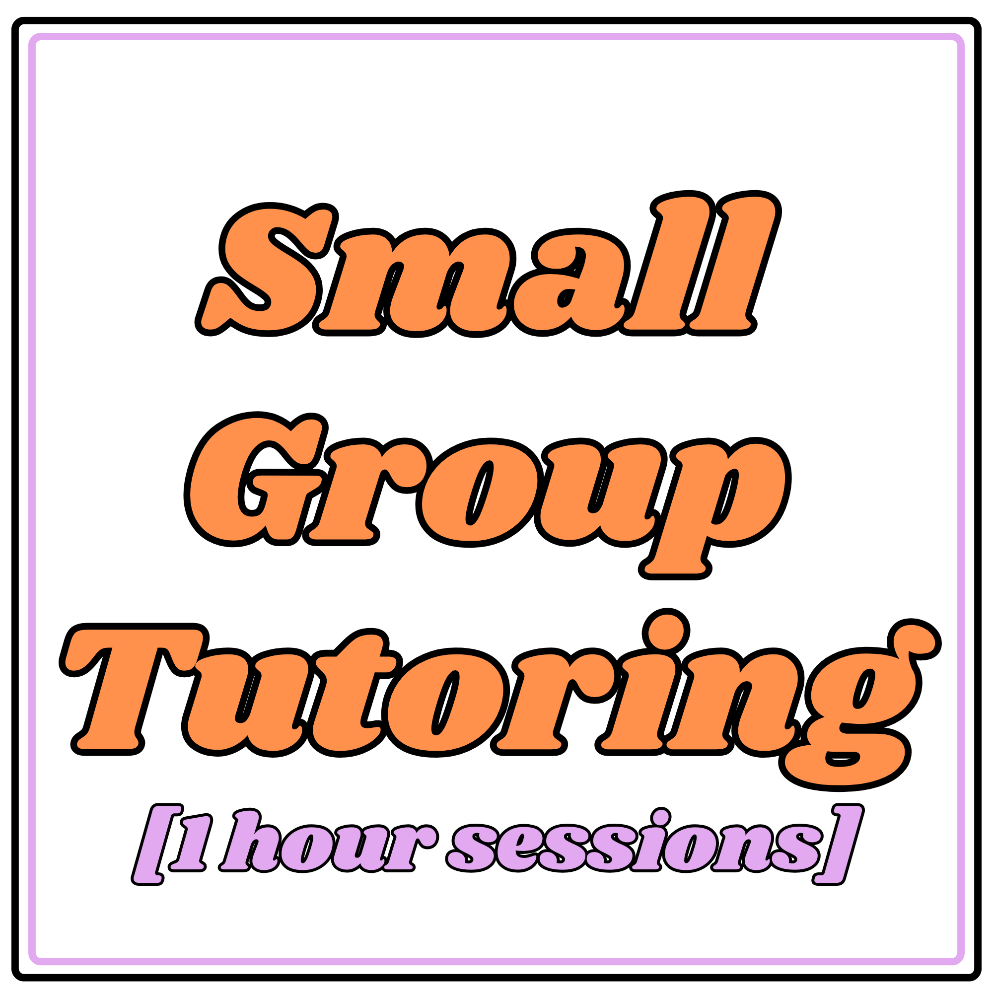 Small Group Tutoring [1 hour sessions]