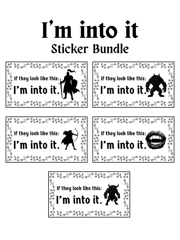 "I'm into it" Romantasy Sticker Bundle