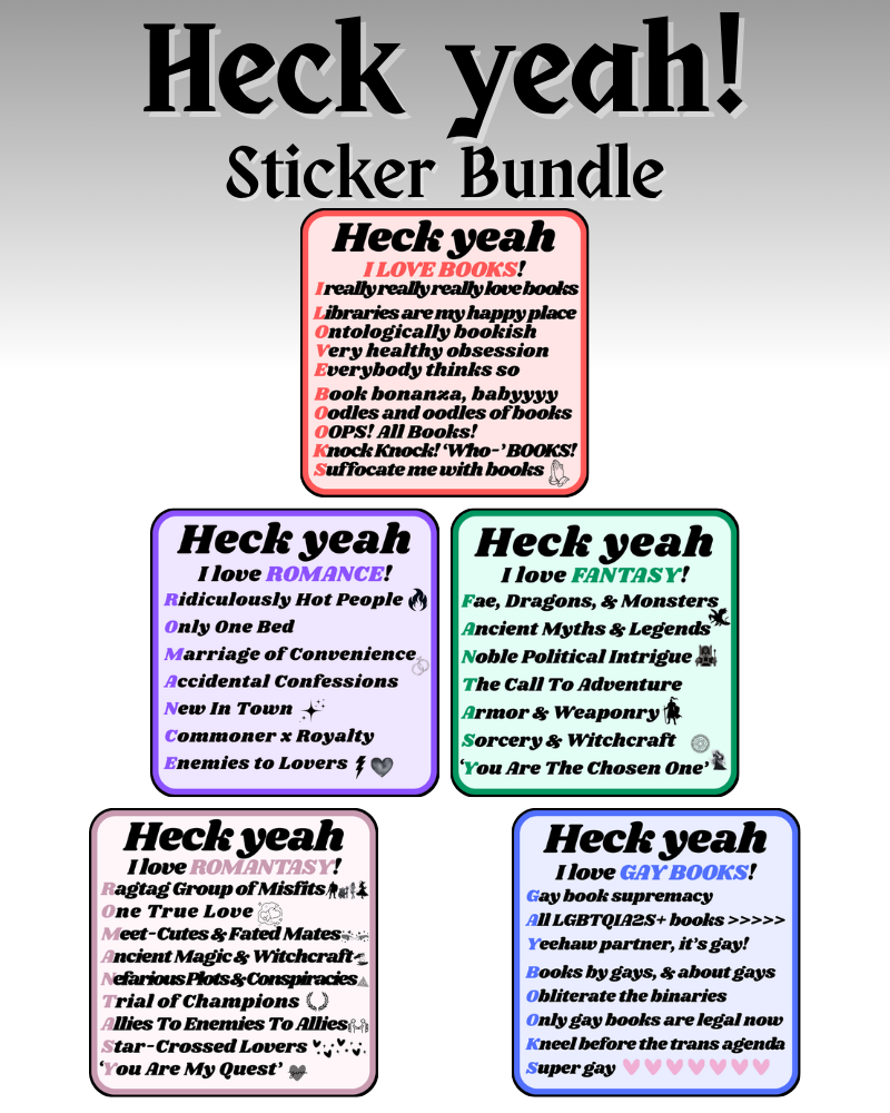 Heck yeah! Sticker Bundle - We Love To Read COLLECTION