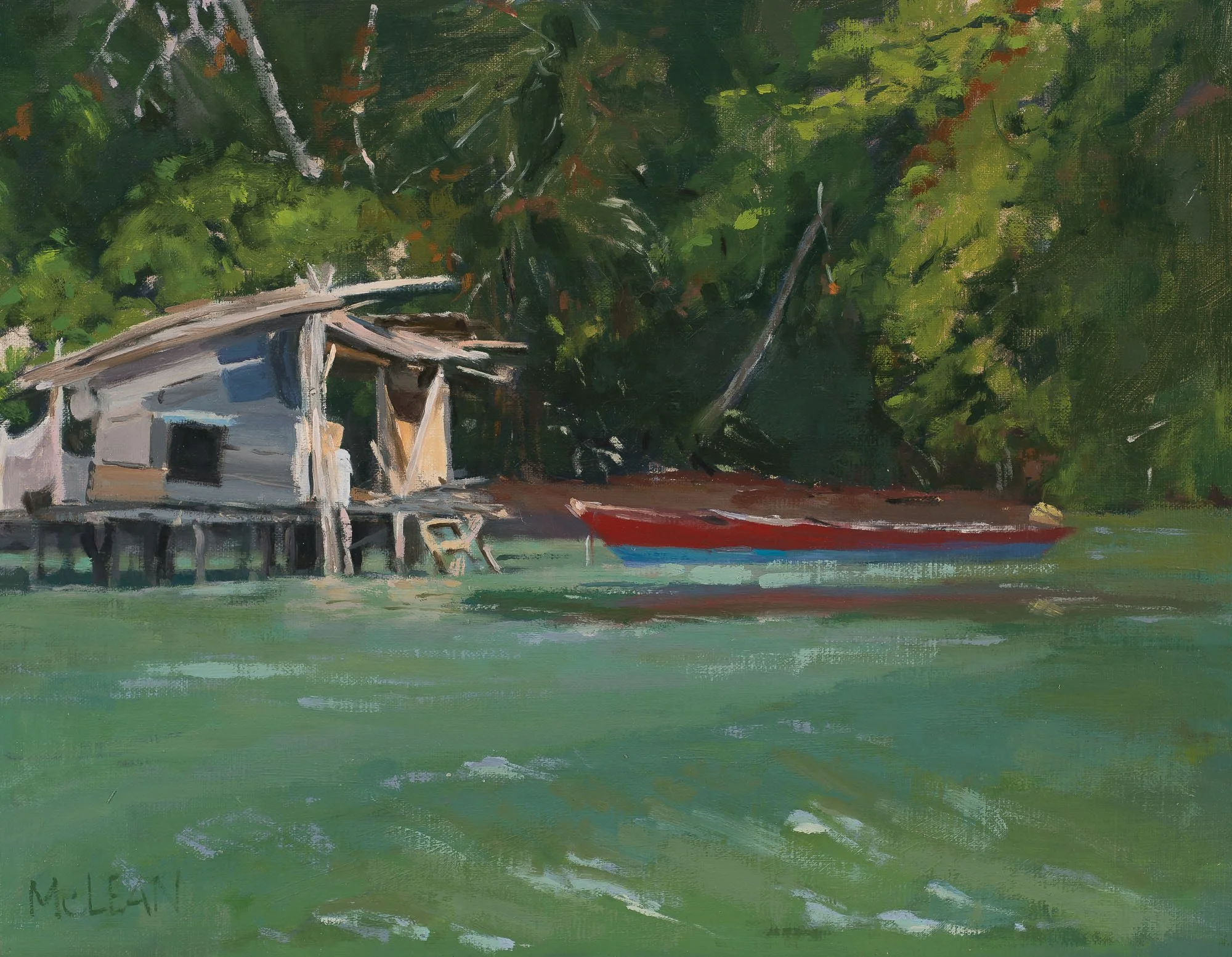 Shack and Canoe
12x8