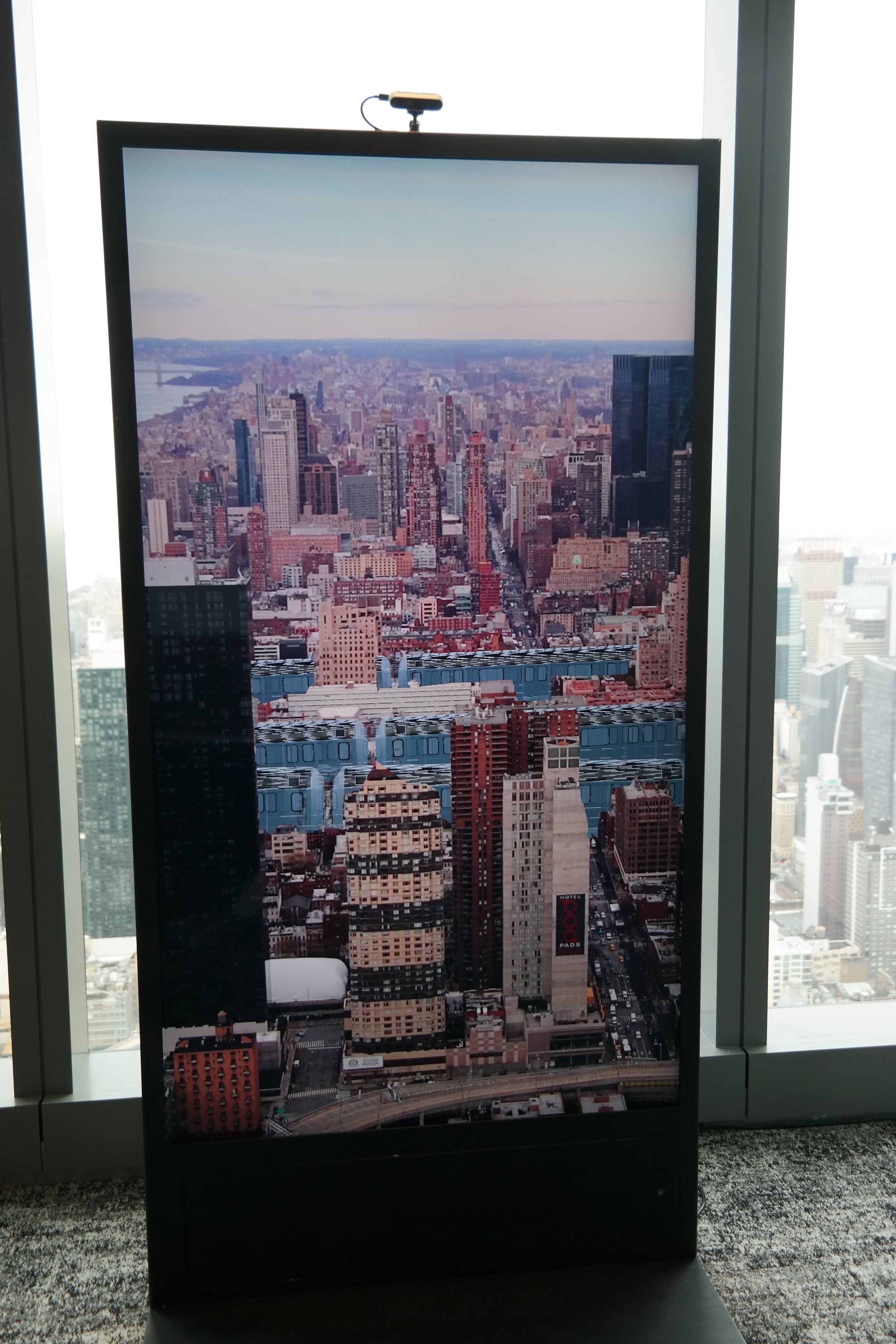 Showcasing 5G - this AR Mirror, overlaying graphics on real-time visual data capture.