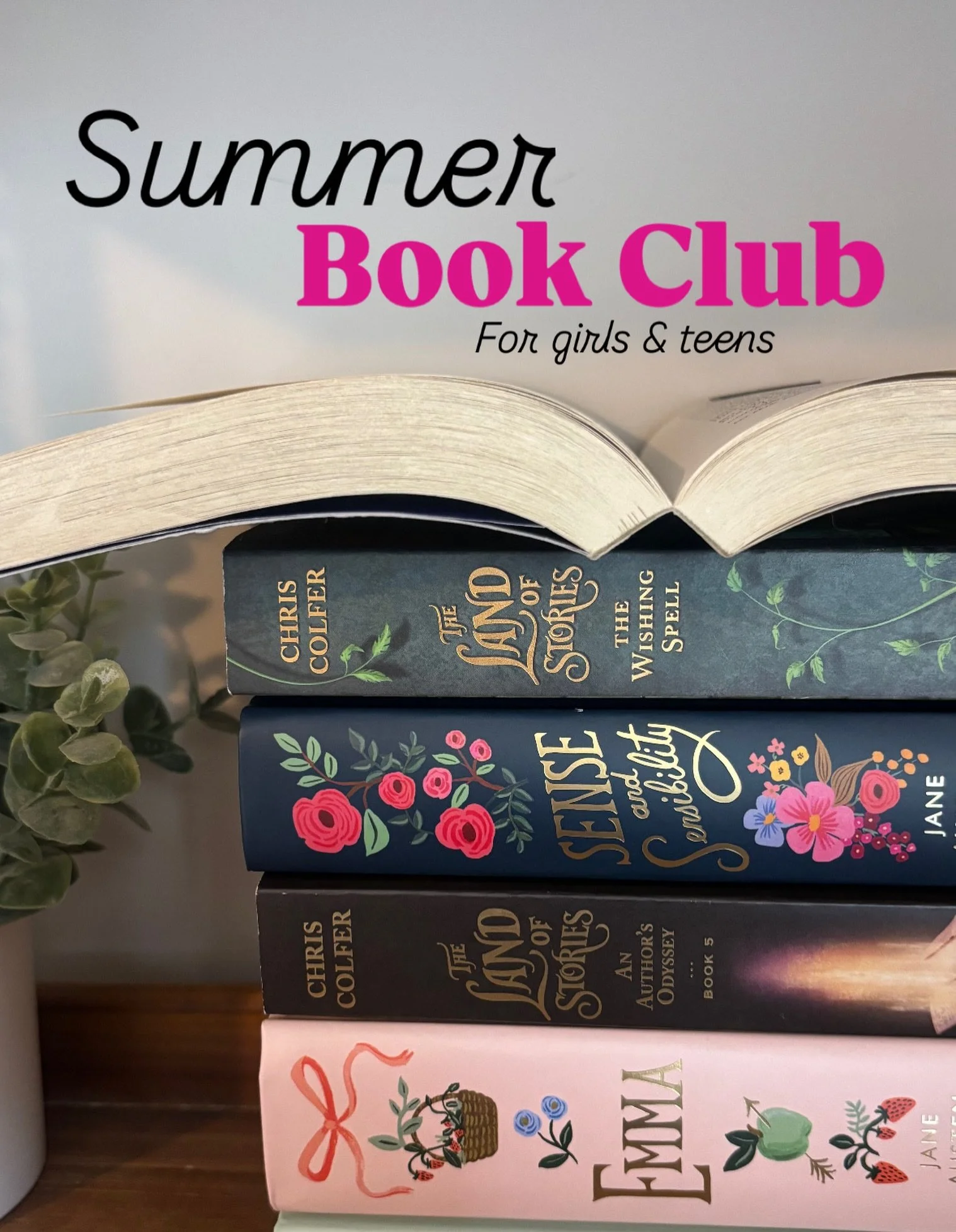Surprise, we&rsquo;re doing a Summer book club for middle school girls (ages 11-14) &amp; high school girls (ages 15-19)

Comment &ldquo;book club&rdquo; to receive a DM with links for both and all of the info💕
