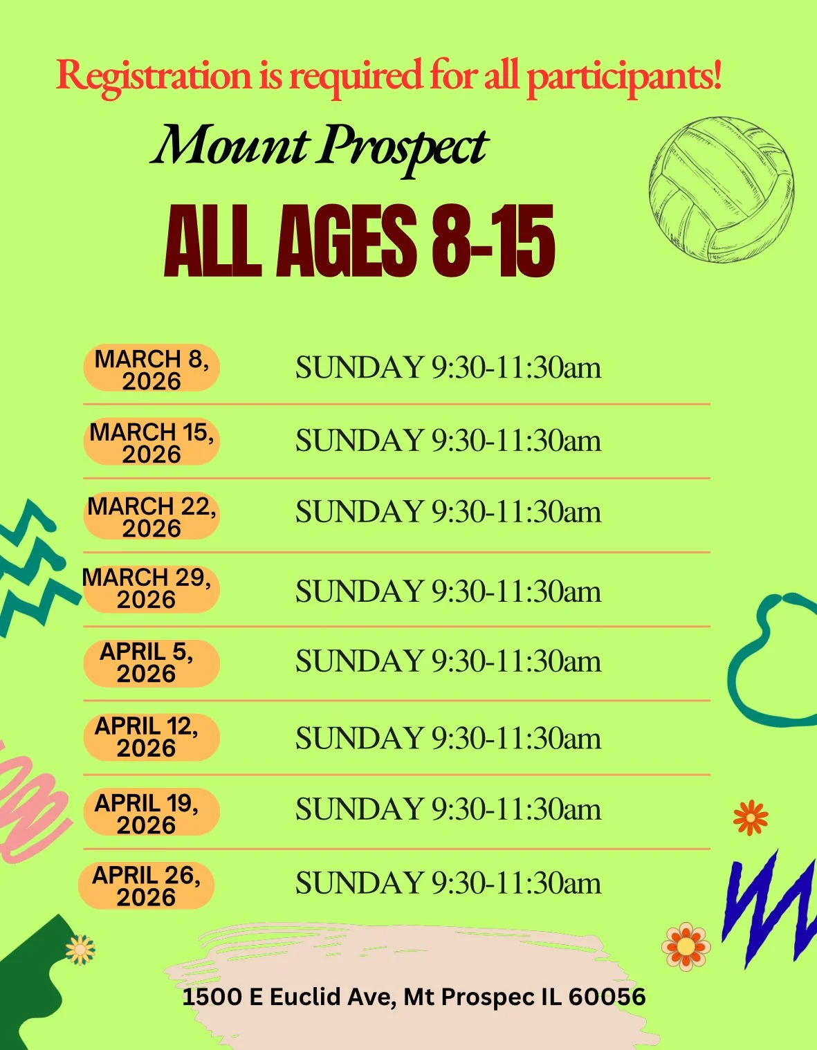 Ages (8-15) - 8 weeks - Mount Prospect Location