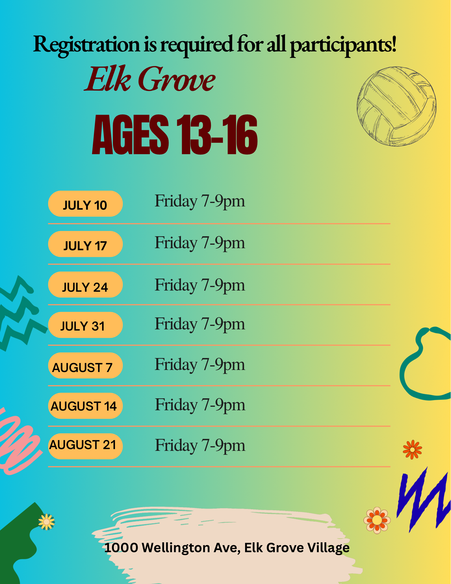 Teen (13-16)- 7 weeks - Elk Grove Village Location - Friday