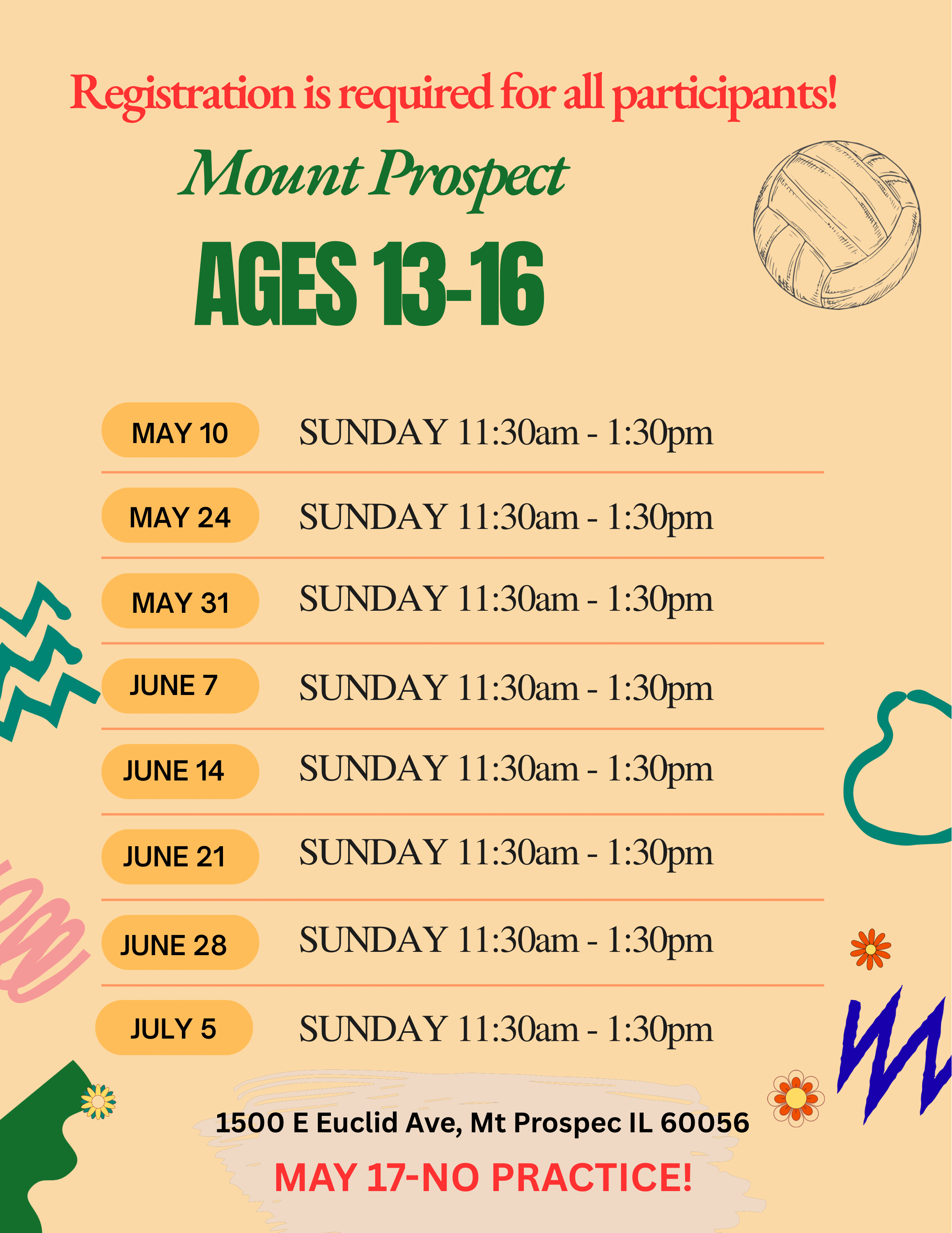 Teens (ages 13-16) - 8 weeks - Mount Prospect - Sunday