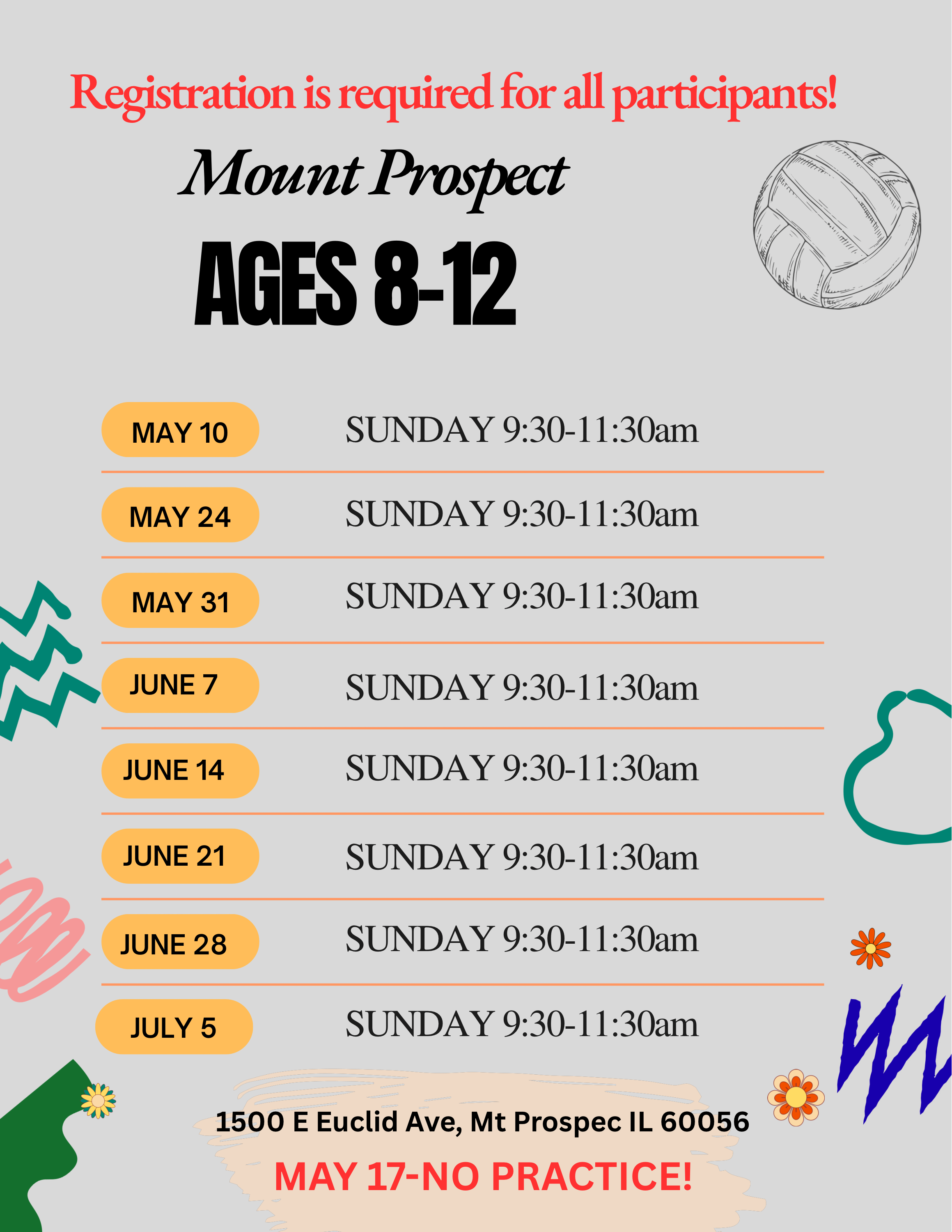 Ages (8-12)- 8 weeks - Mount Prospect Location Sunday