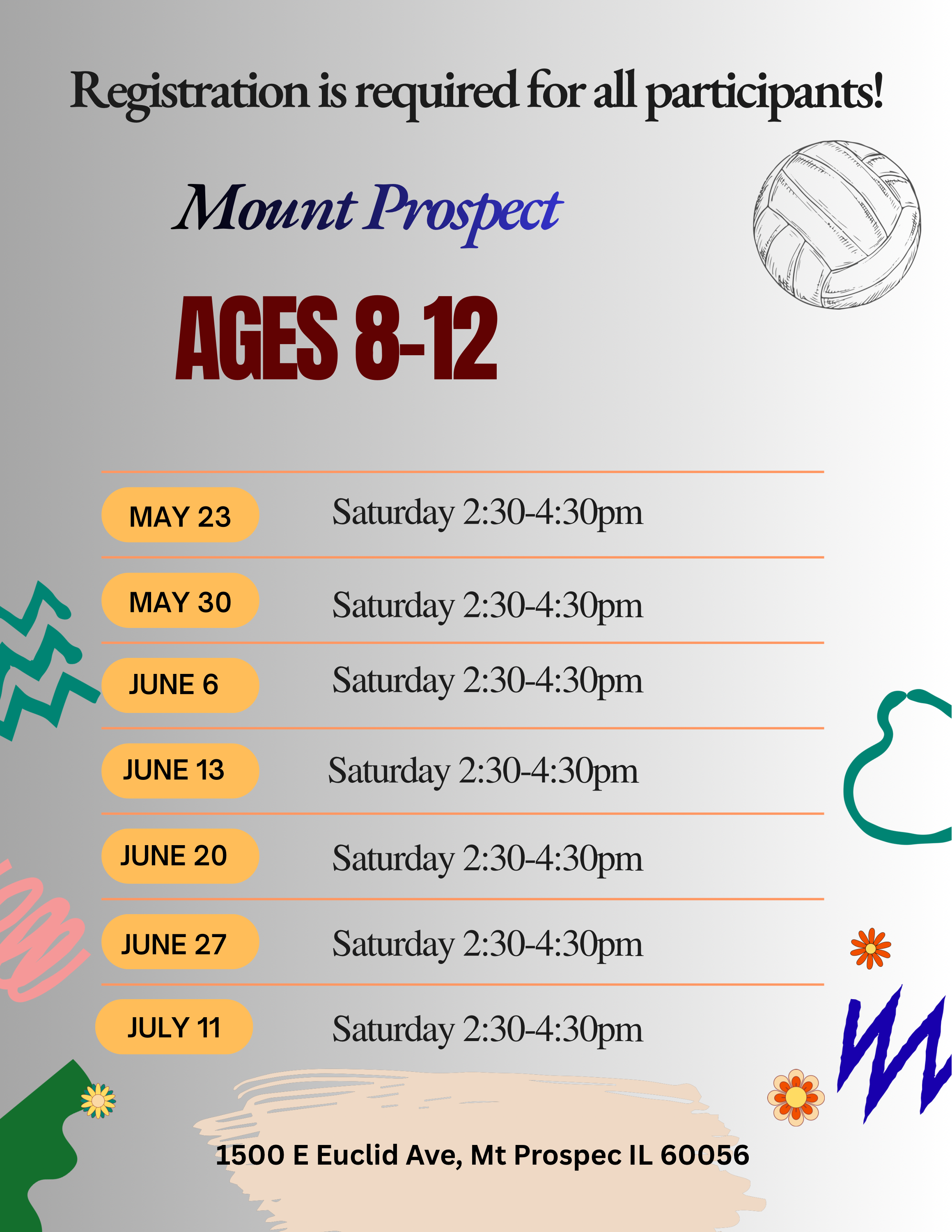 Ages (8-12)- 7 weeks - Mount Prospect Location - Saturday