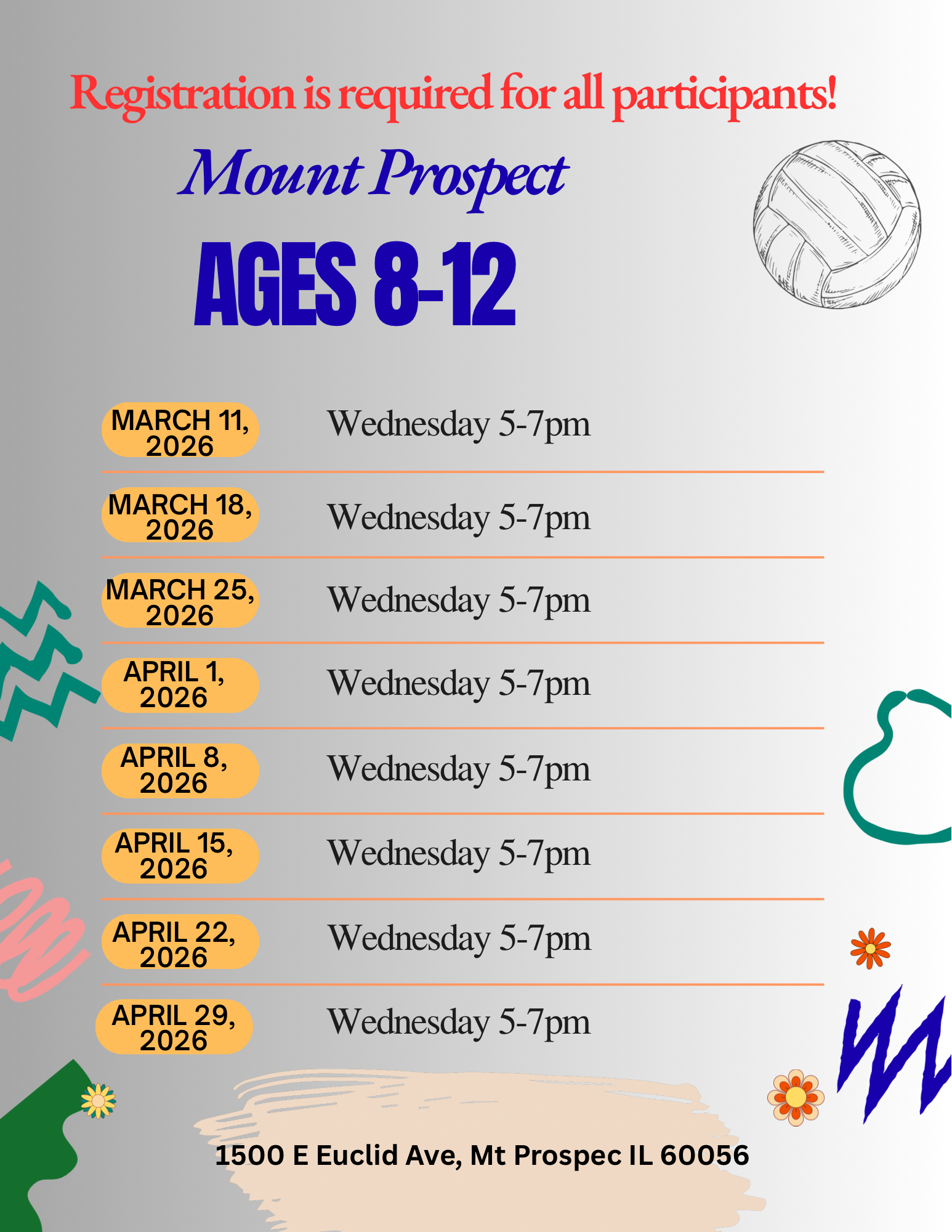 Ages (8-12)- 8 weeks - Mount Prospect Location