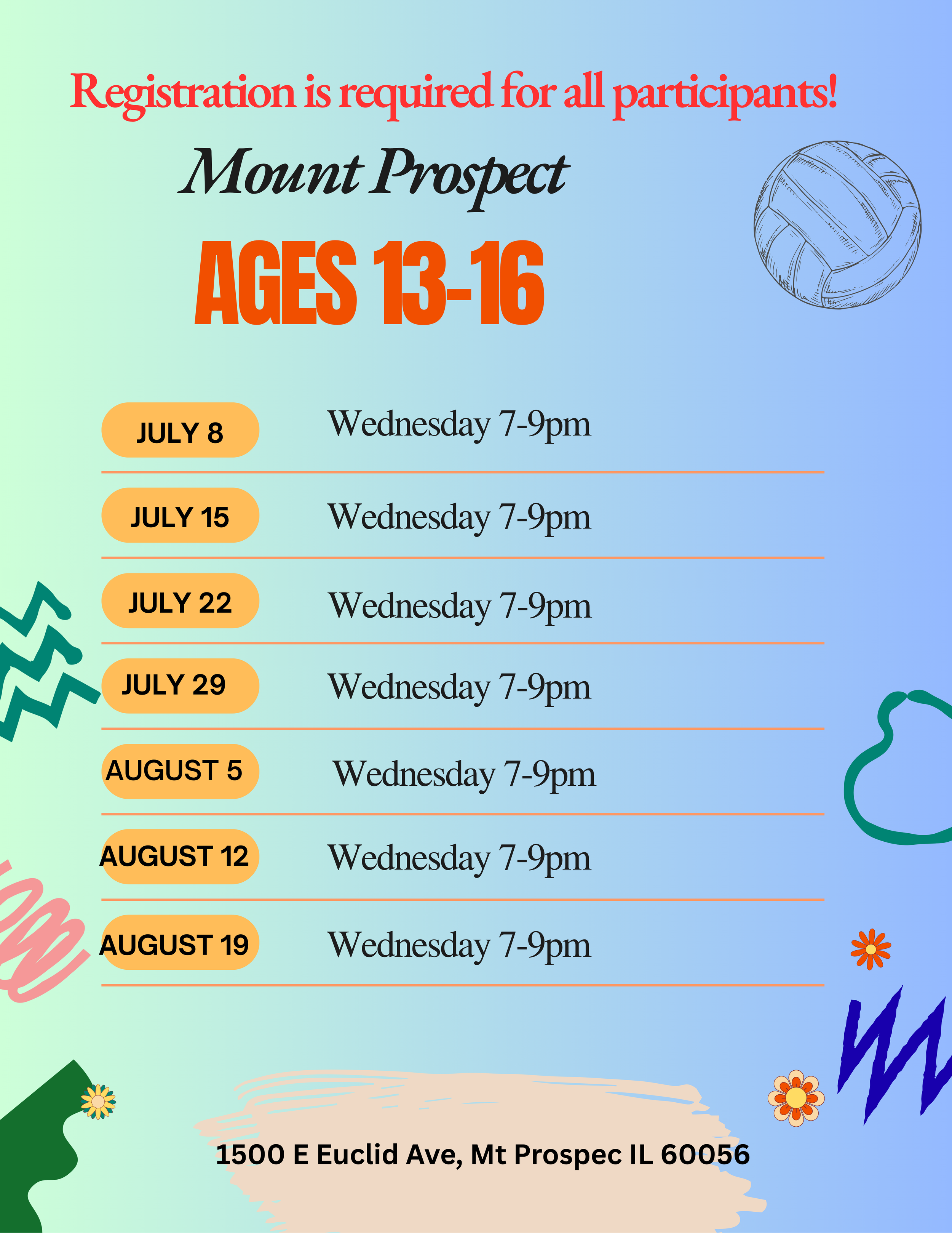 Teen (13-16)- 7 weeks - Mount Prospect Location - Wednesday