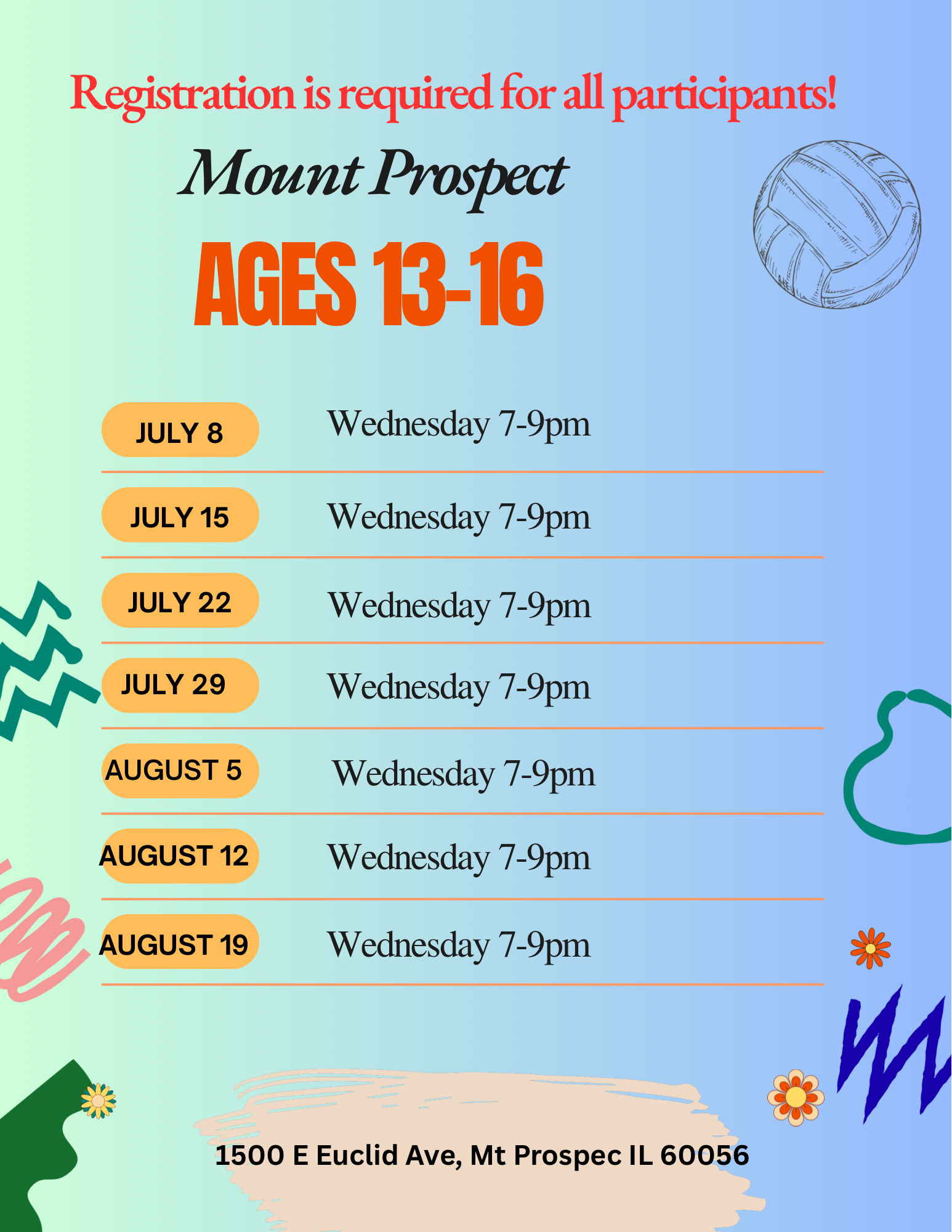 Teen (13-16)- 7 weeks - Mount Prospect Location - Wednesday