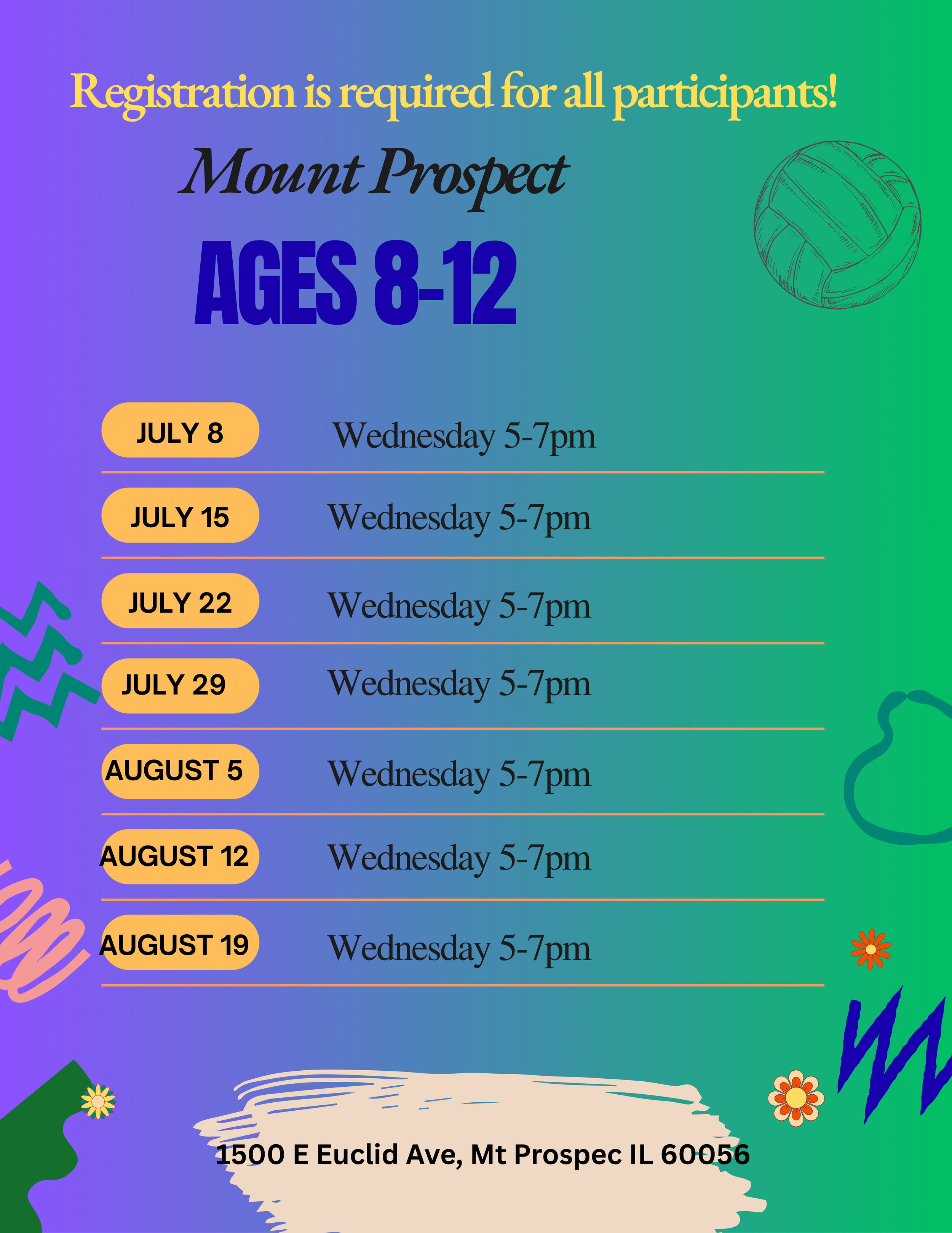 Ages (8-12)- 7 weeks - Mount Prospect Location - Wednesday