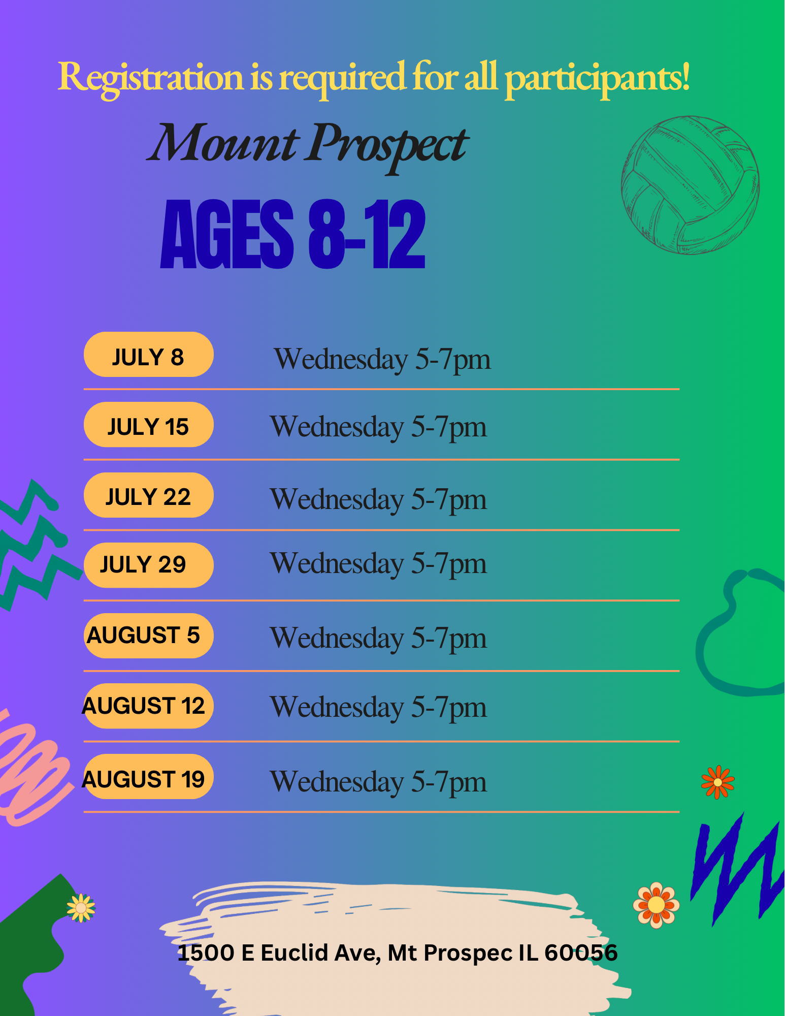 Ages (8-12)- 7 weeks - Mount Prospect Location - Wednesday