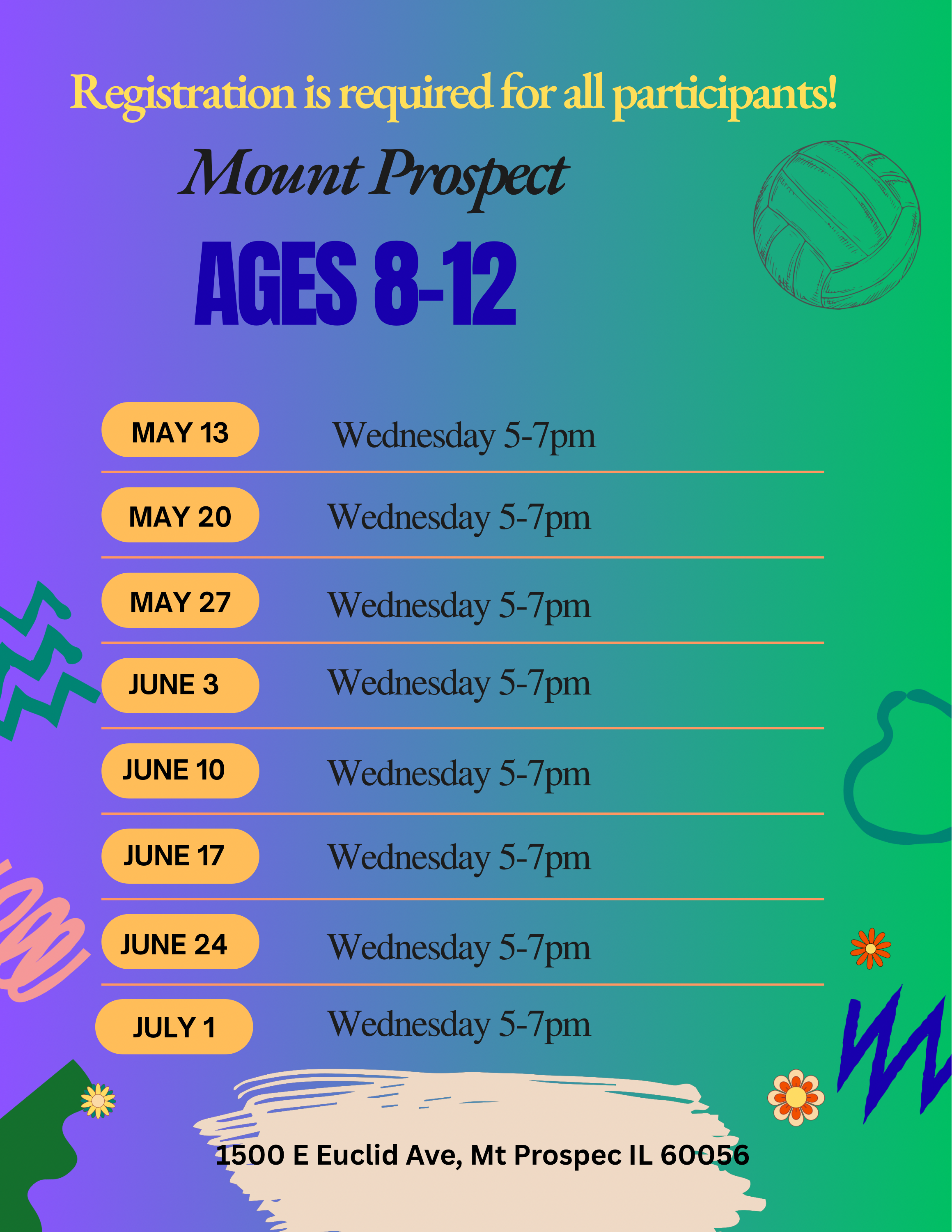 Ages (8-12) - 8 weeks - Mount Prospect Location Wednesday