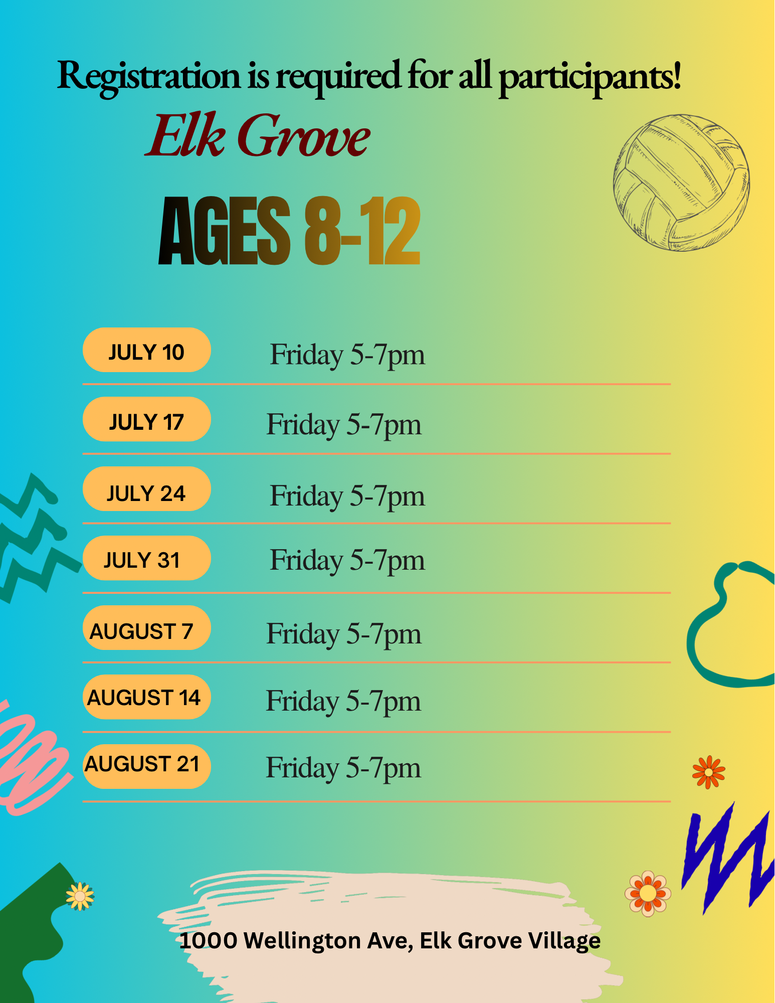 Ages (8-12)- 7 weeks - Elk Grove Village Location - Friday