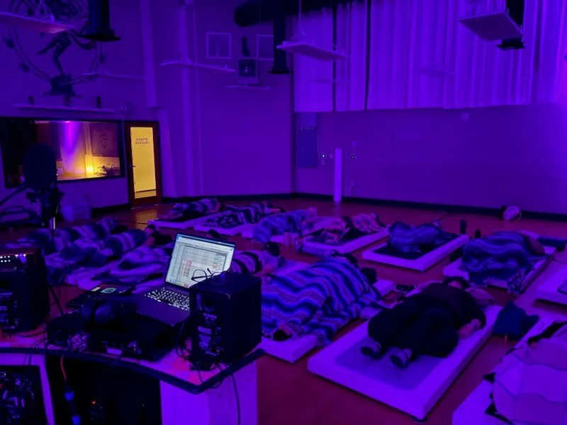 Vibroacoustic Yoga at studio truckee