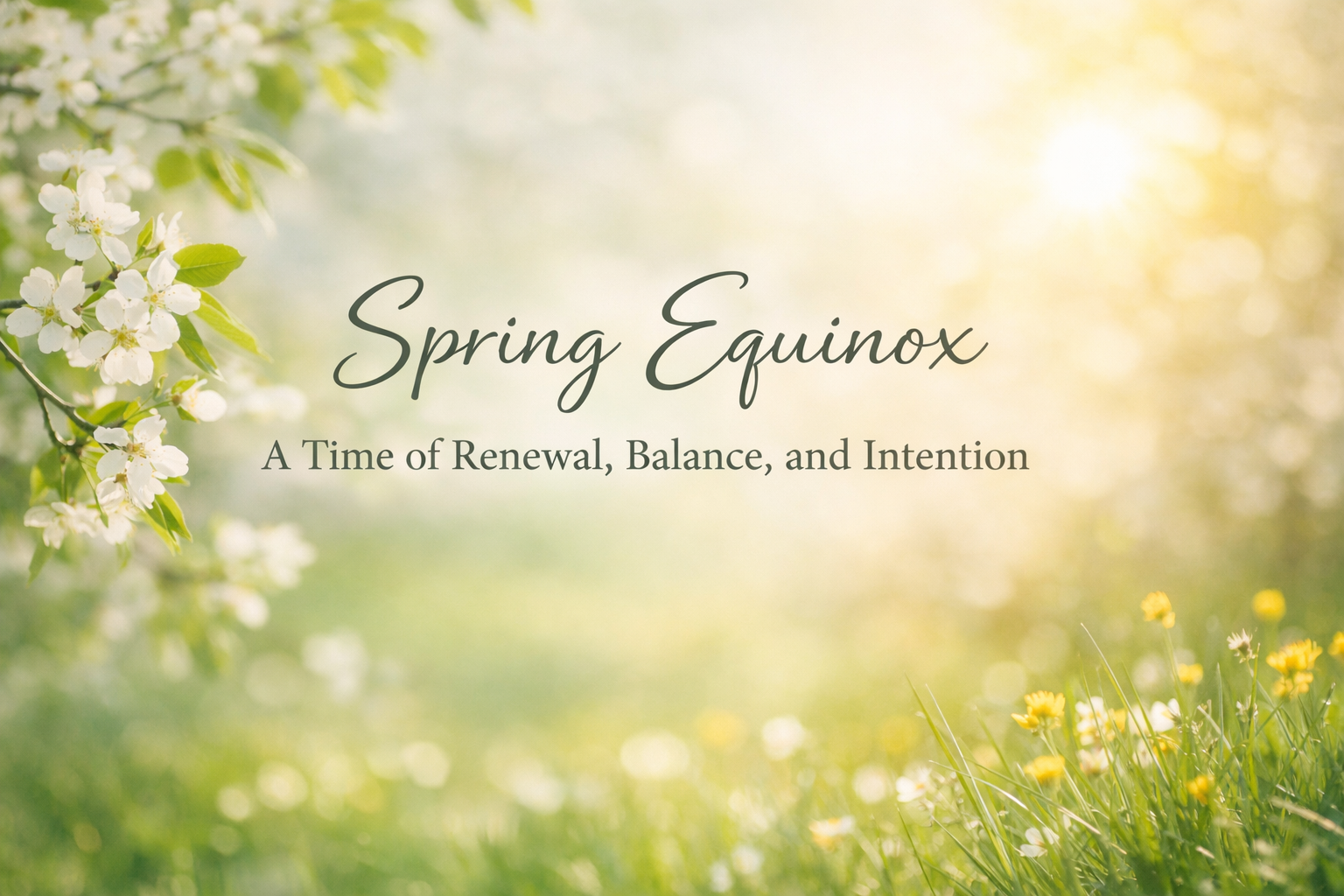 Spring Equinox: A Time of Renewal, Balance, and Setting Intentions
